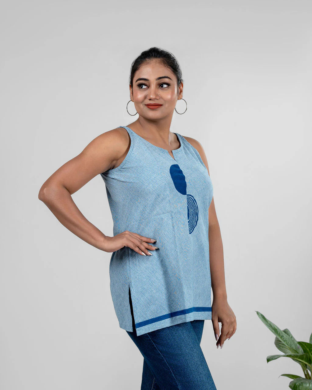 Indigo Handspun & Handwoven Priya Top