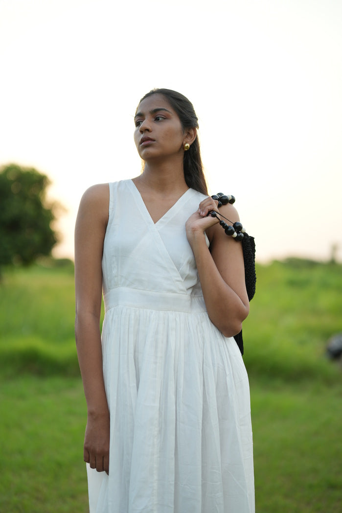 Kyoto - White Cotton Flowy Dress
