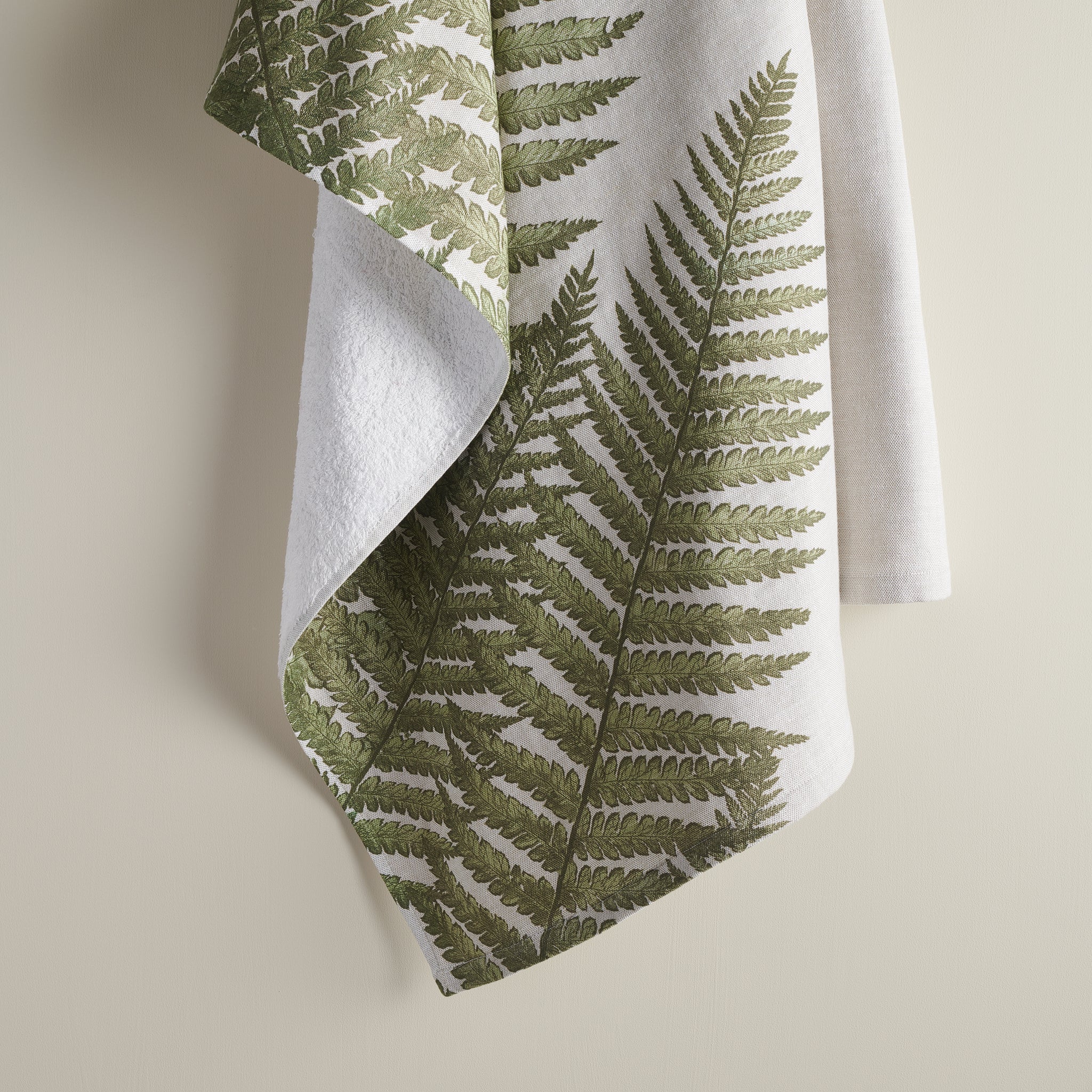 Fern Print Cotton Bamboo Hammam Terry XL Bath Towel