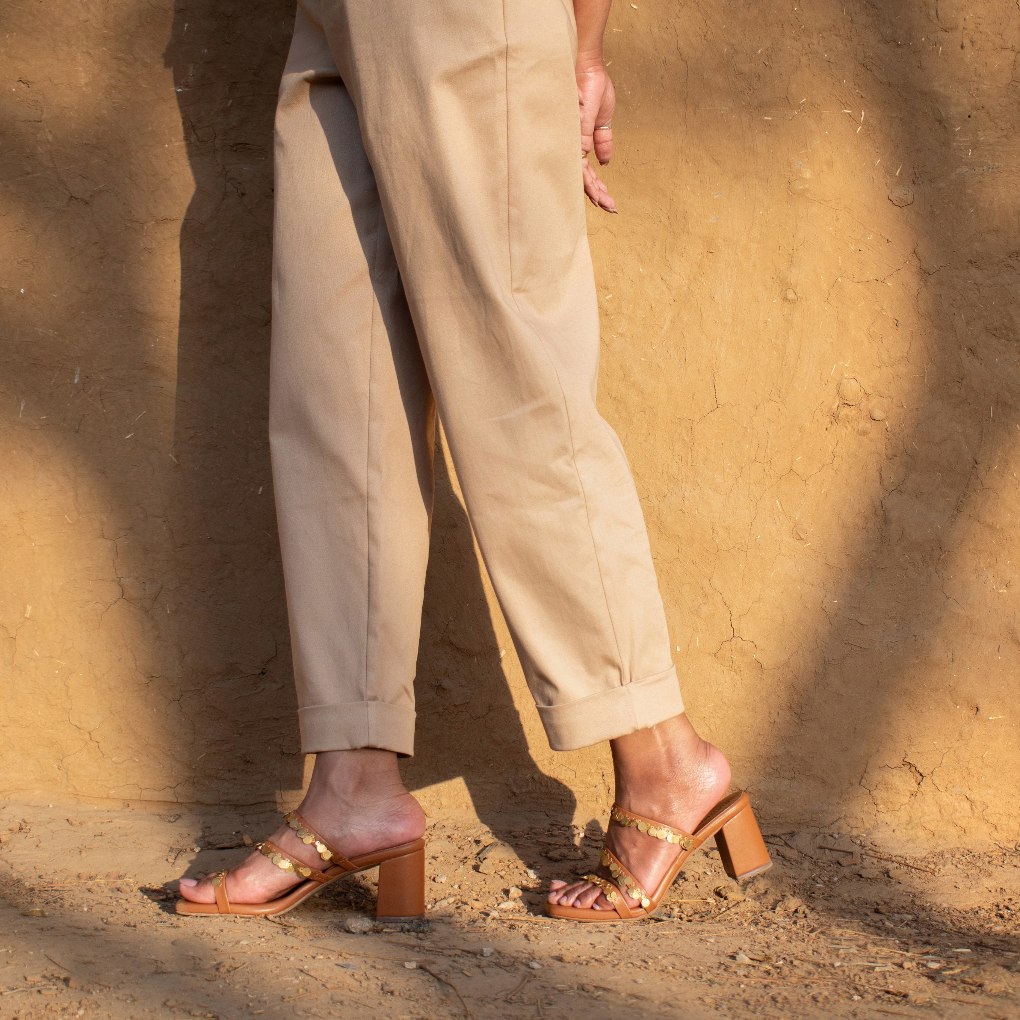 Dark Tan Bulbul Heels