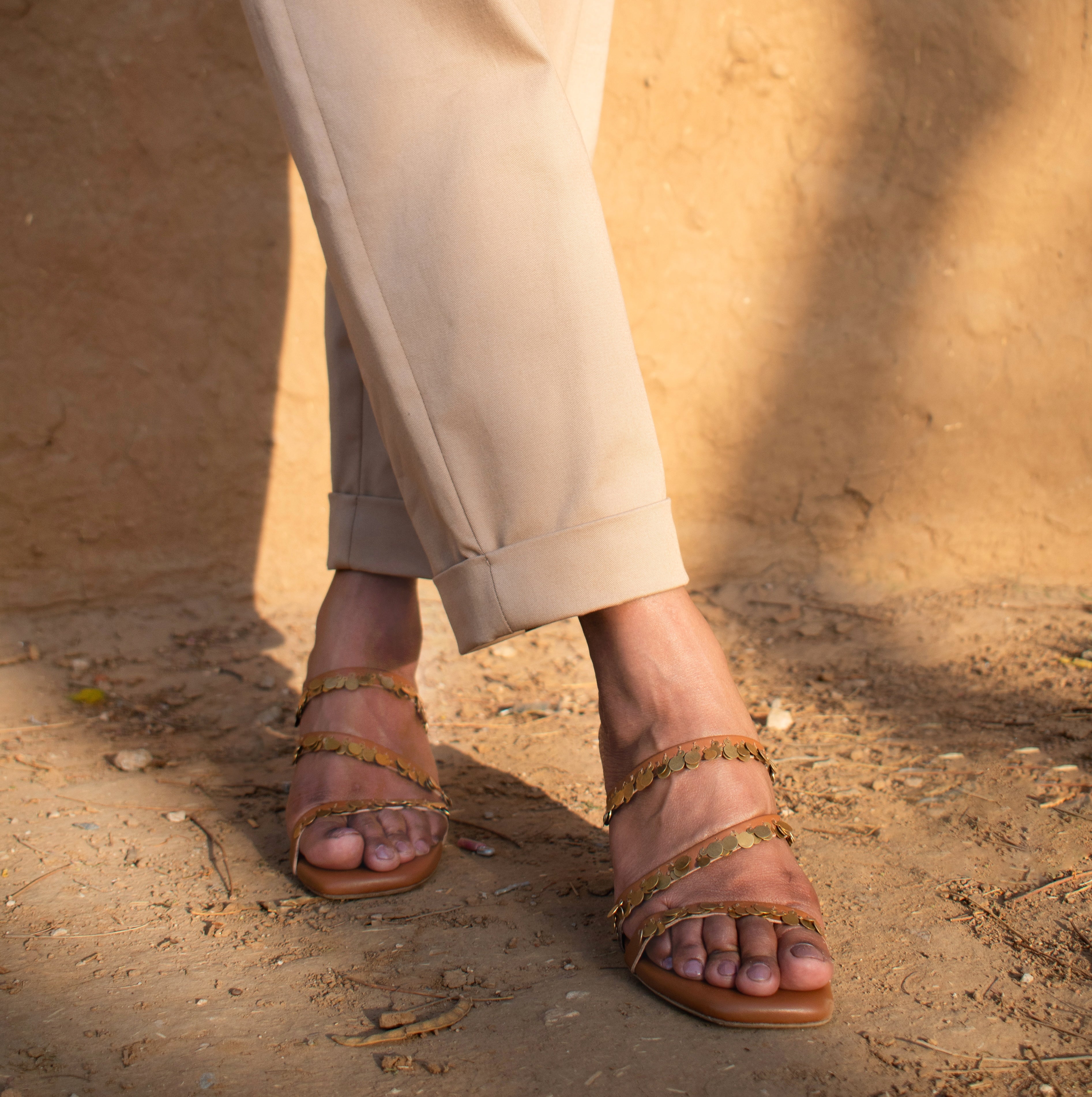 Dark Tan Bulbul Heels