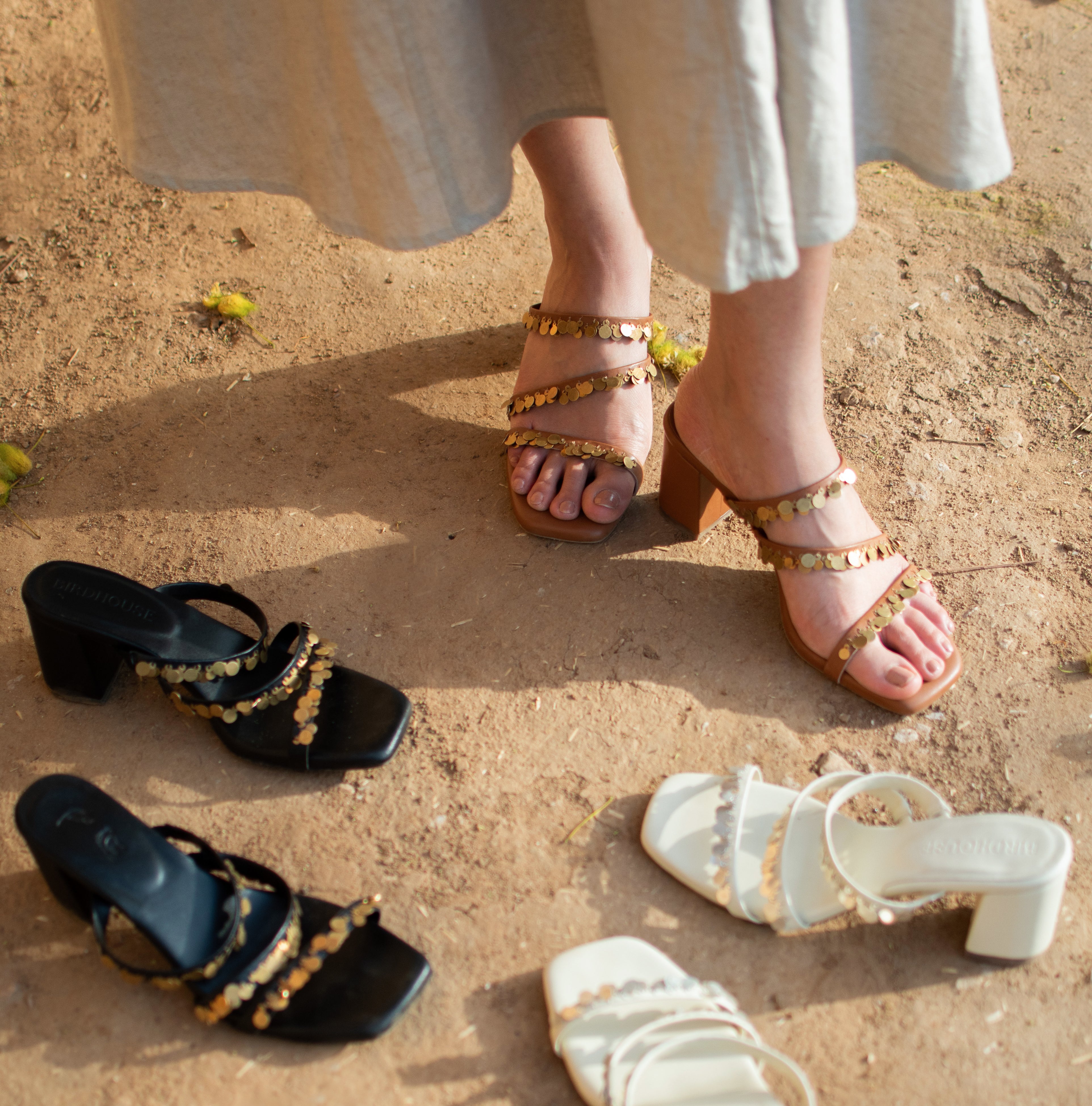 Dark Tan Bulbul Heels