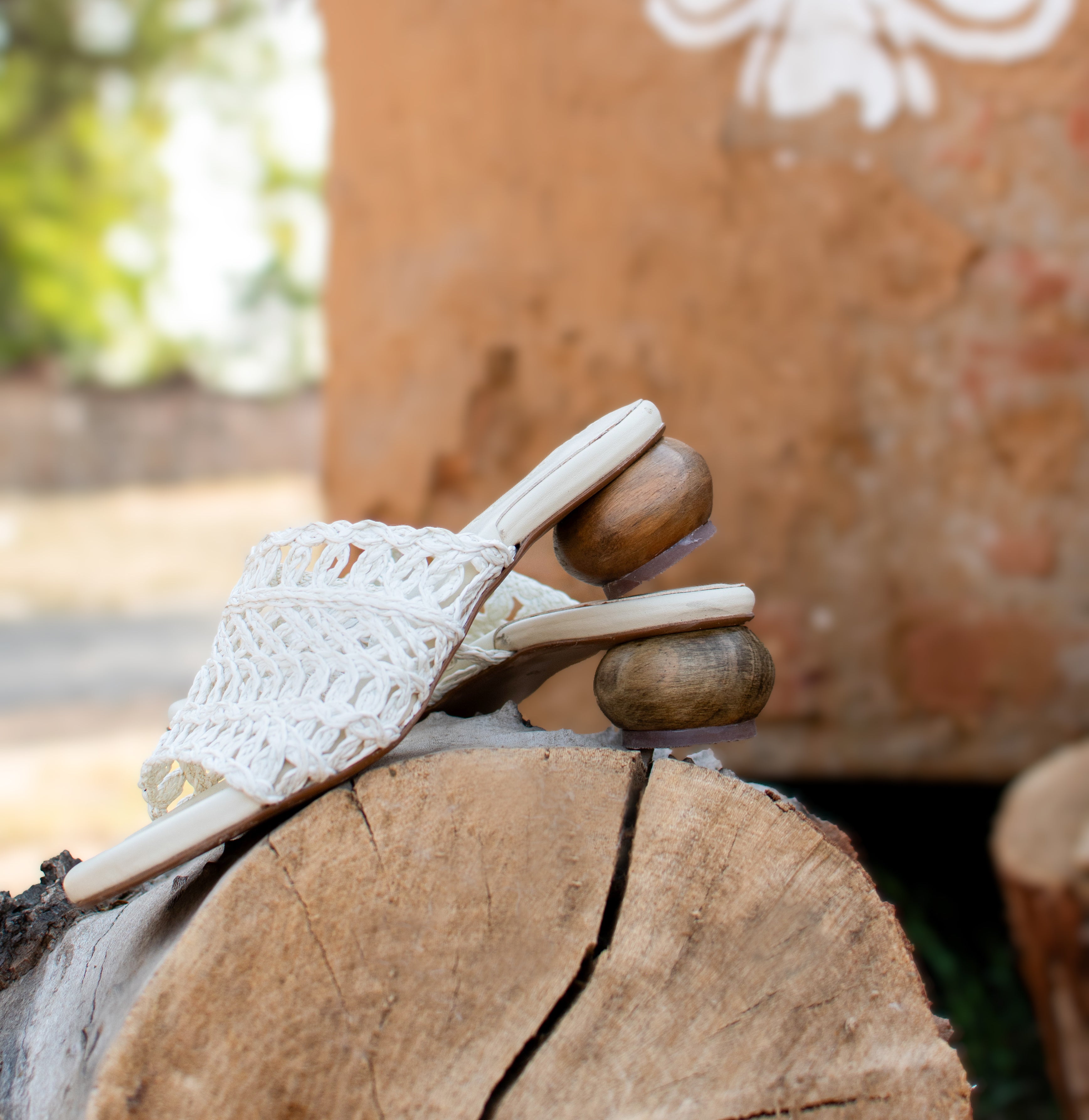 Cream Baya Matka Heels