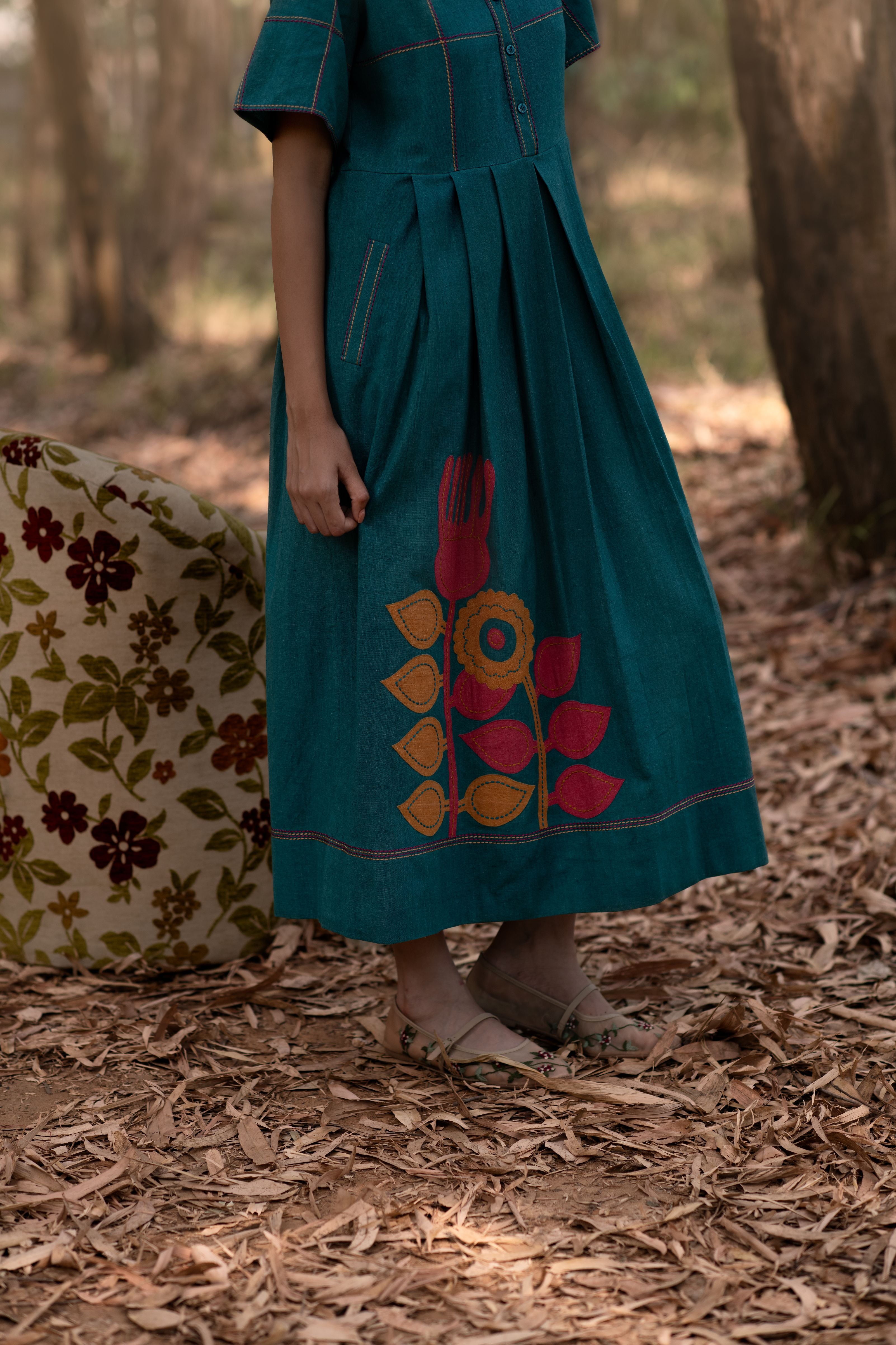 Hazel box pleat dress