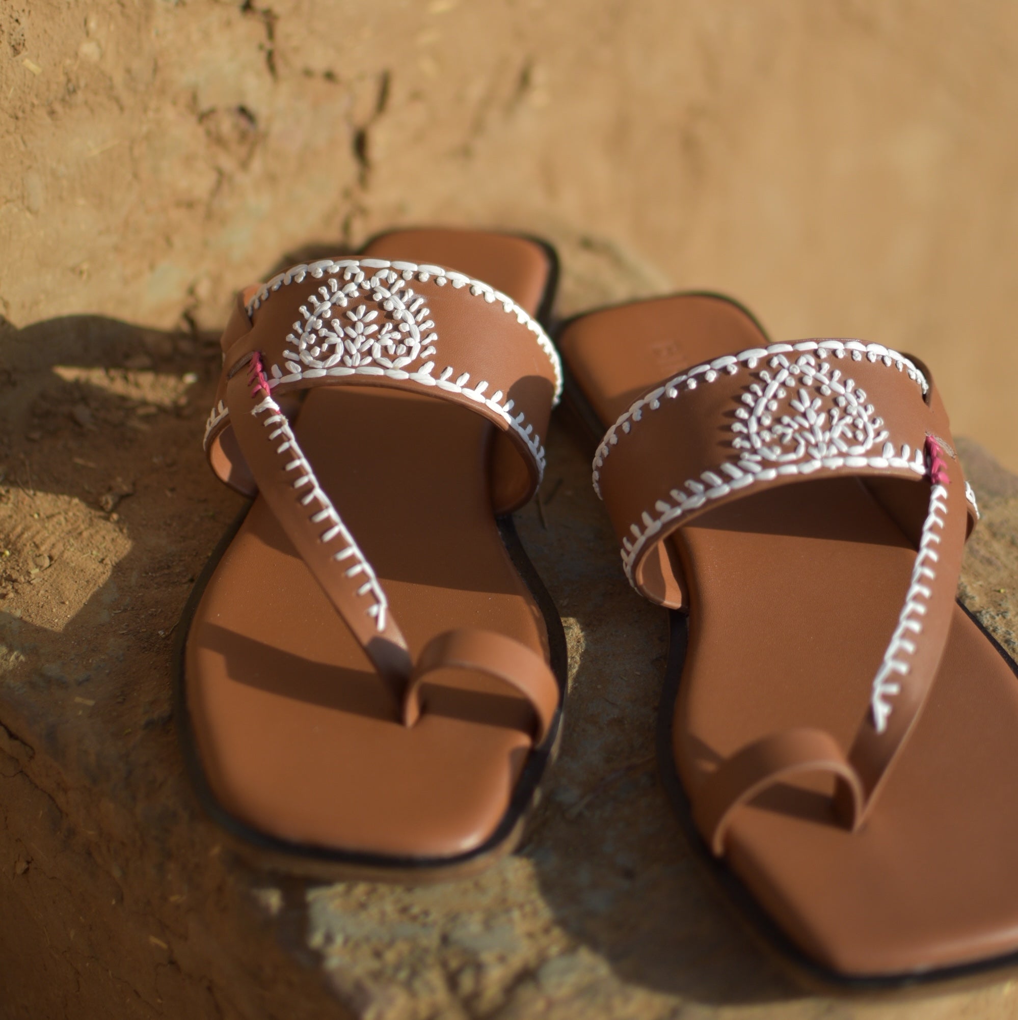 Dark Tan Aangan Flats