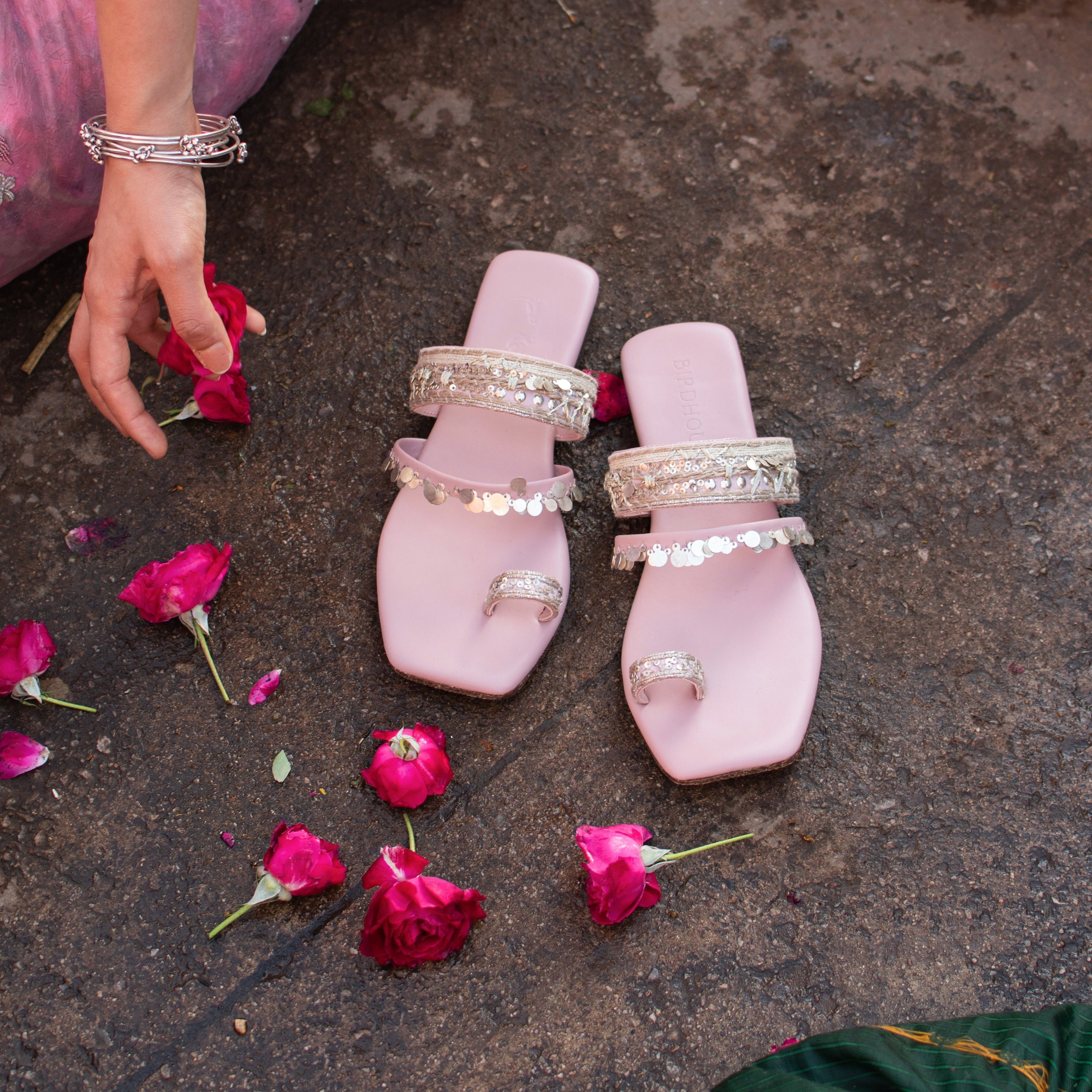 Pink Mayuri Flats