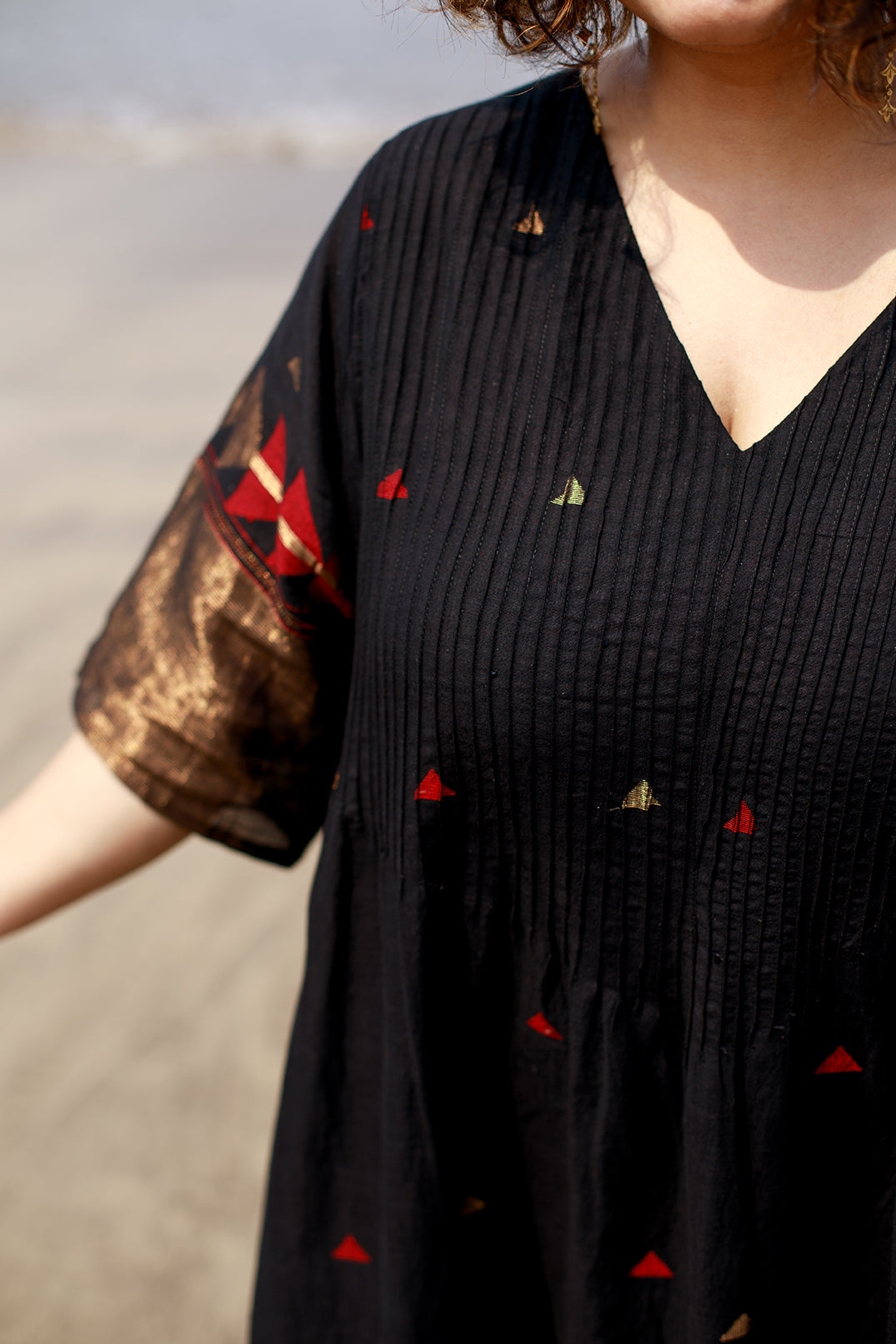 Kohl Dreams Black Jamdani Dress