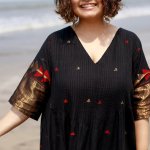 Kohl Dreams Black Jamdani Dress