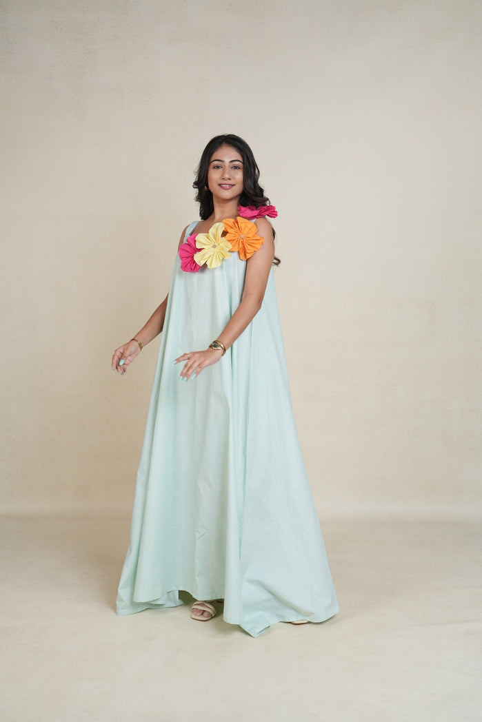 Mint Green Cotton Poplin Ira Dress
