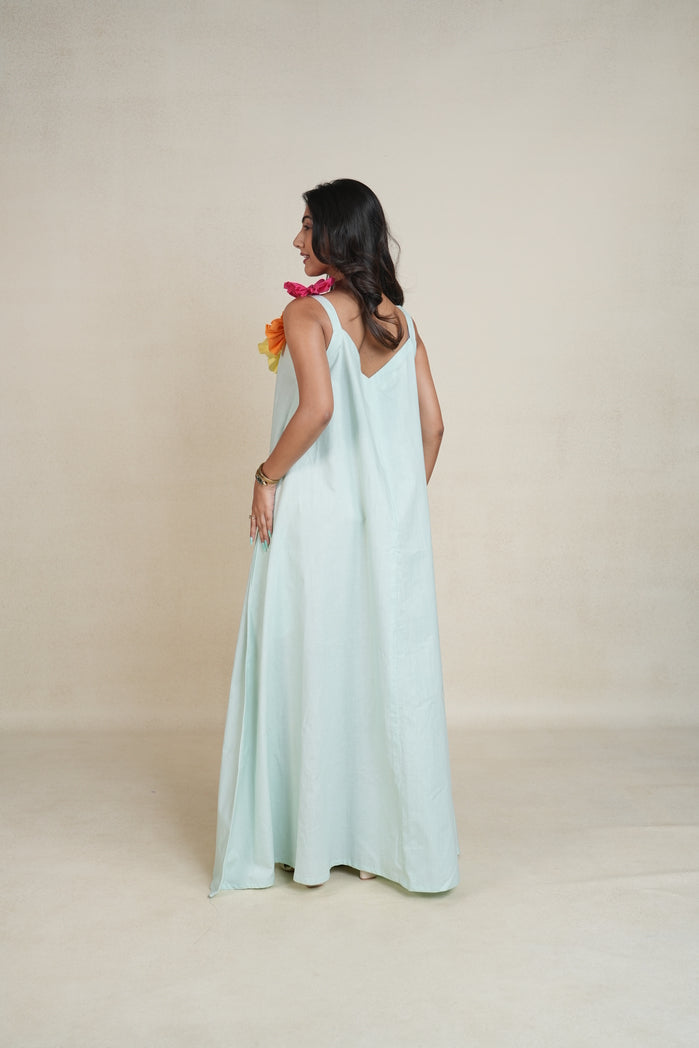 Mint Green Cotton Poplin Ira Dress