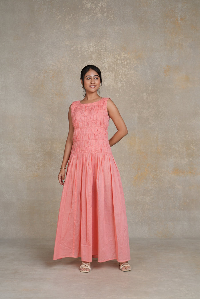 Peach Mul Cotton Glenn Dress