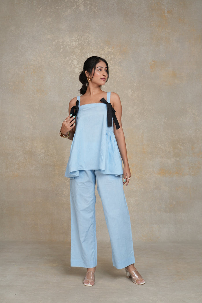 Sky Blue Cotton Poplin Thames Set