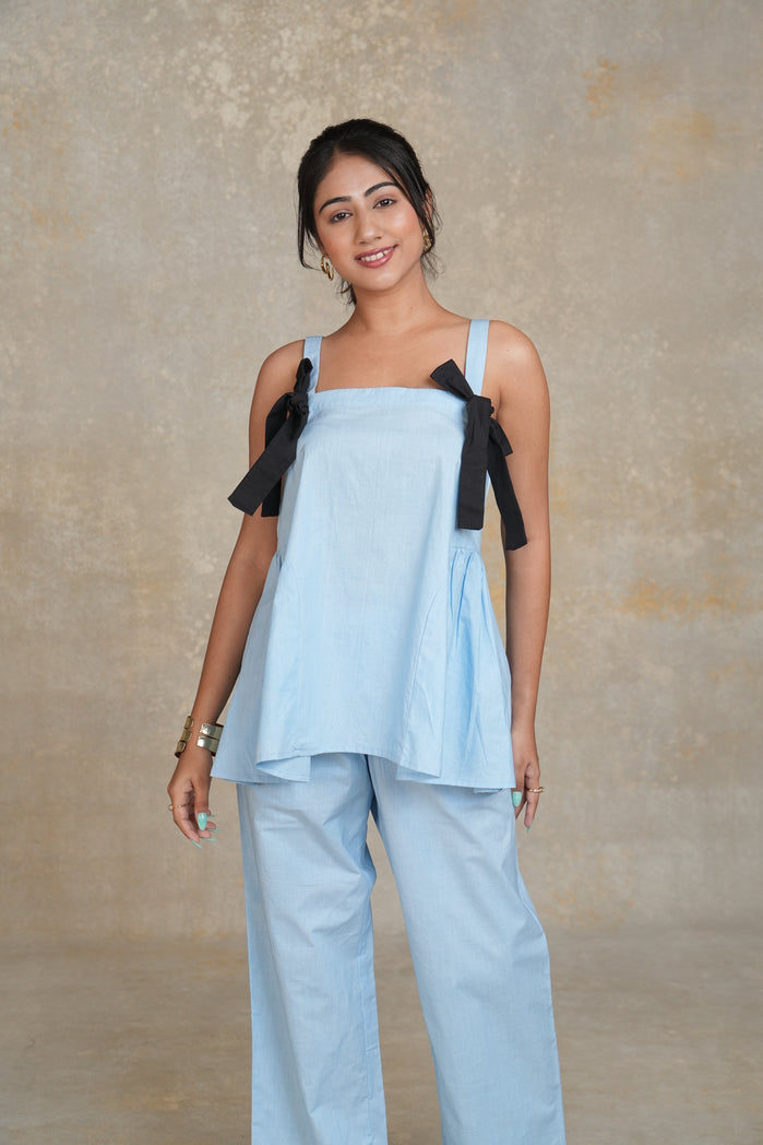 Sky Blue Cotton Poplin Thames Set