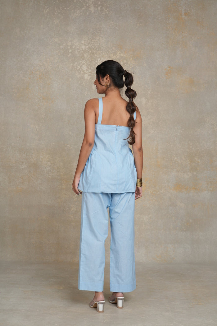 Sky Blue Cotton Poplin Thames Set