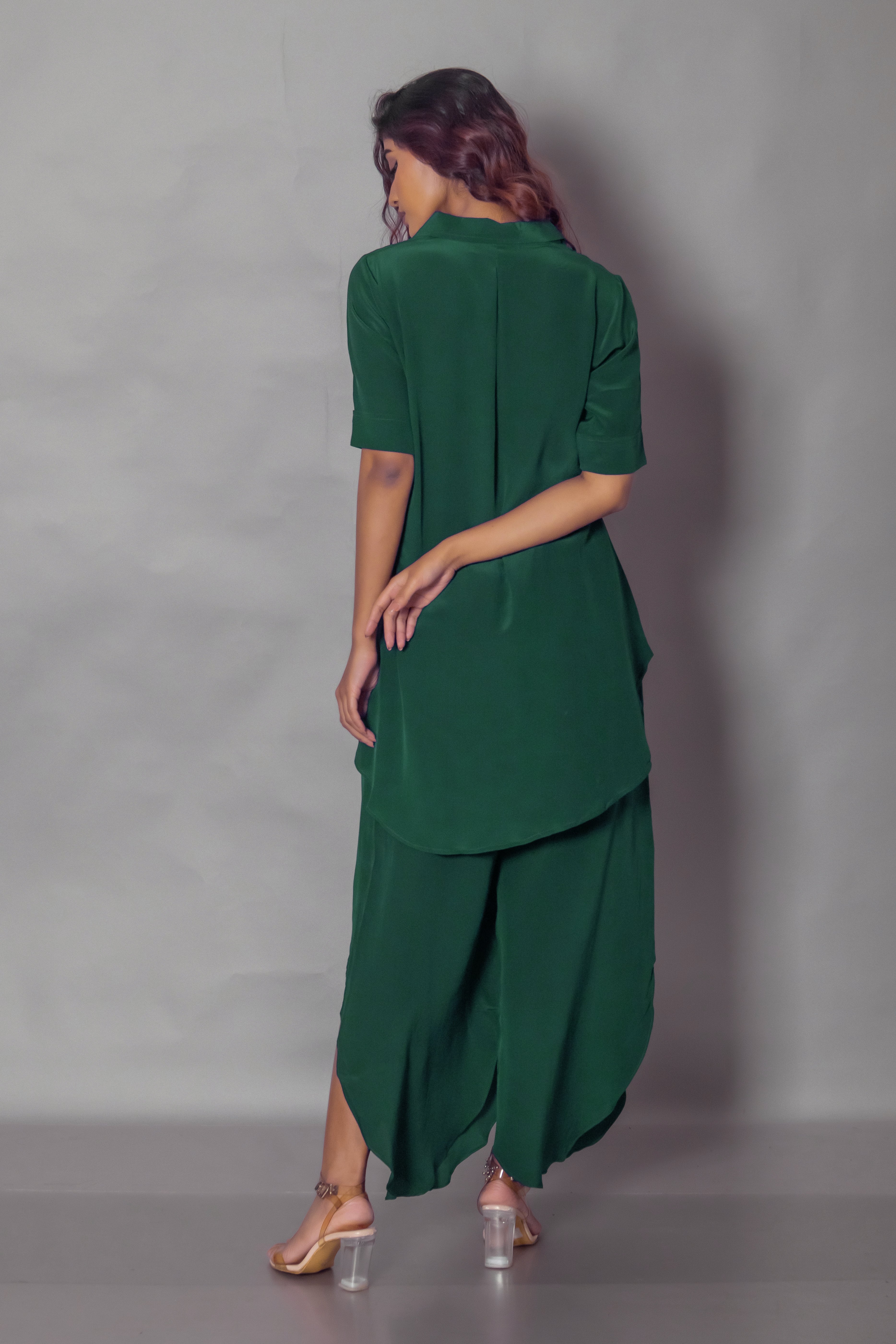 Green Crepe Co-Ord Set
