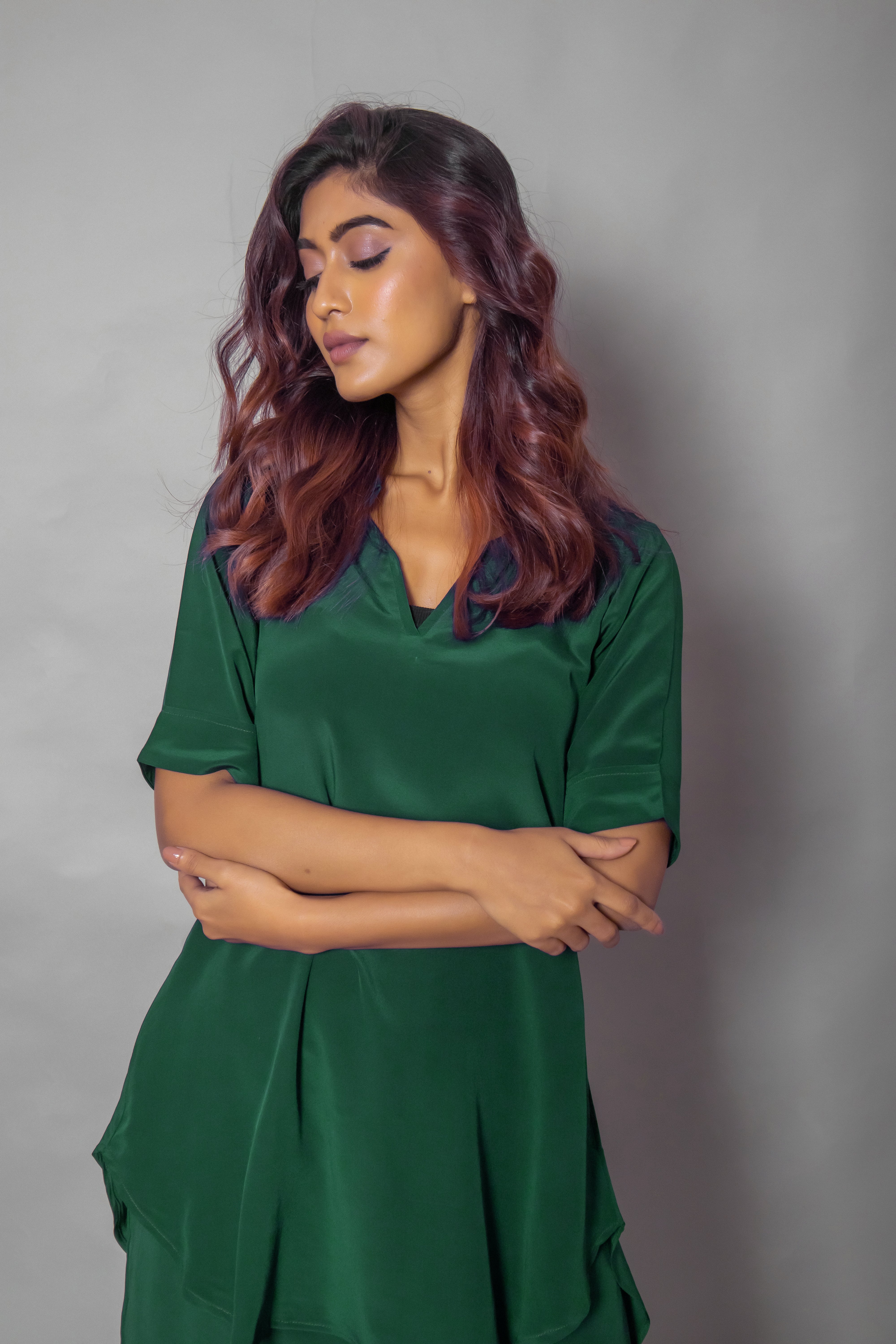 Green Crepe Co-Ord Set