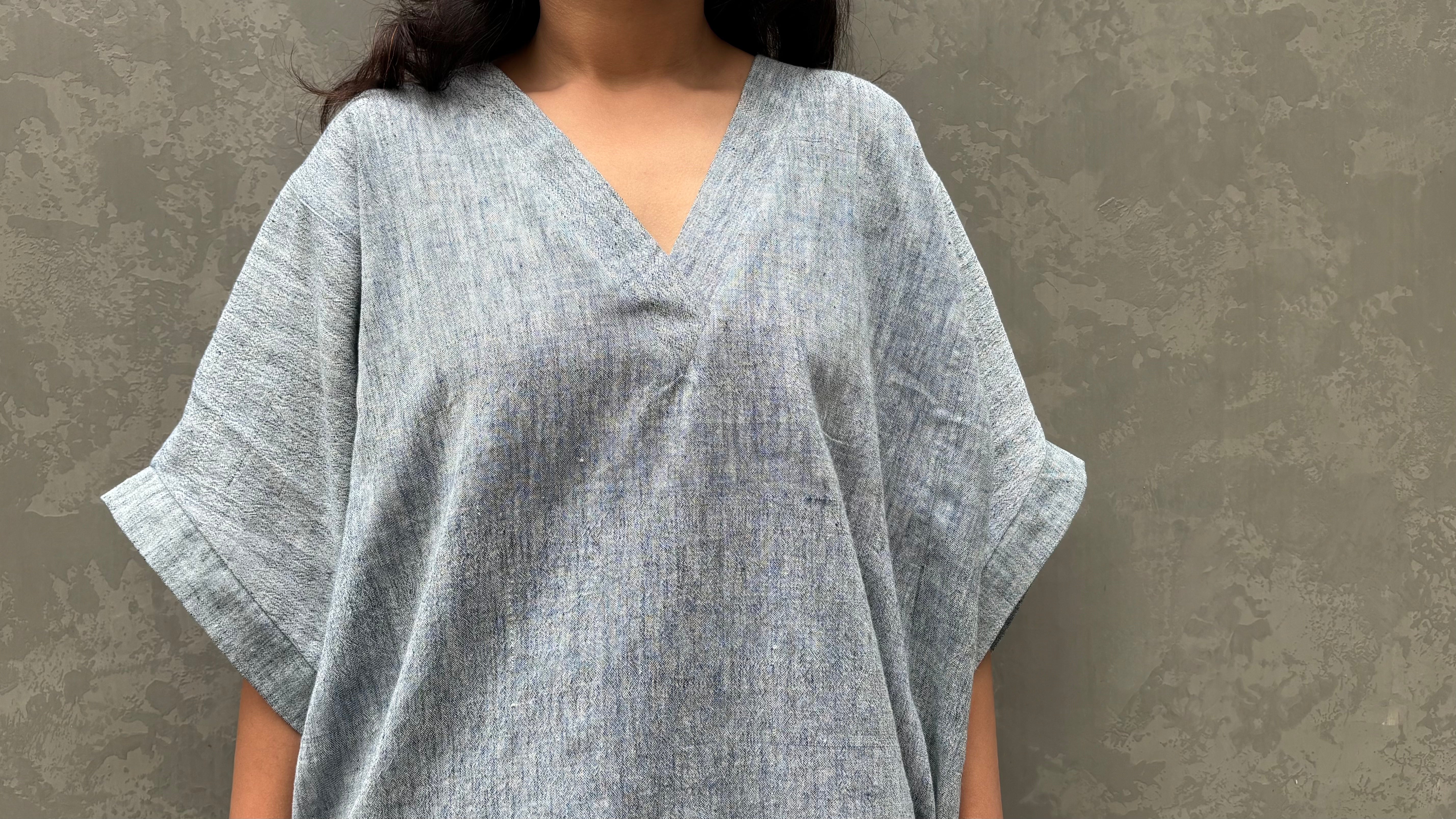Indigo Handspun & Handwoven Sangeetha Top