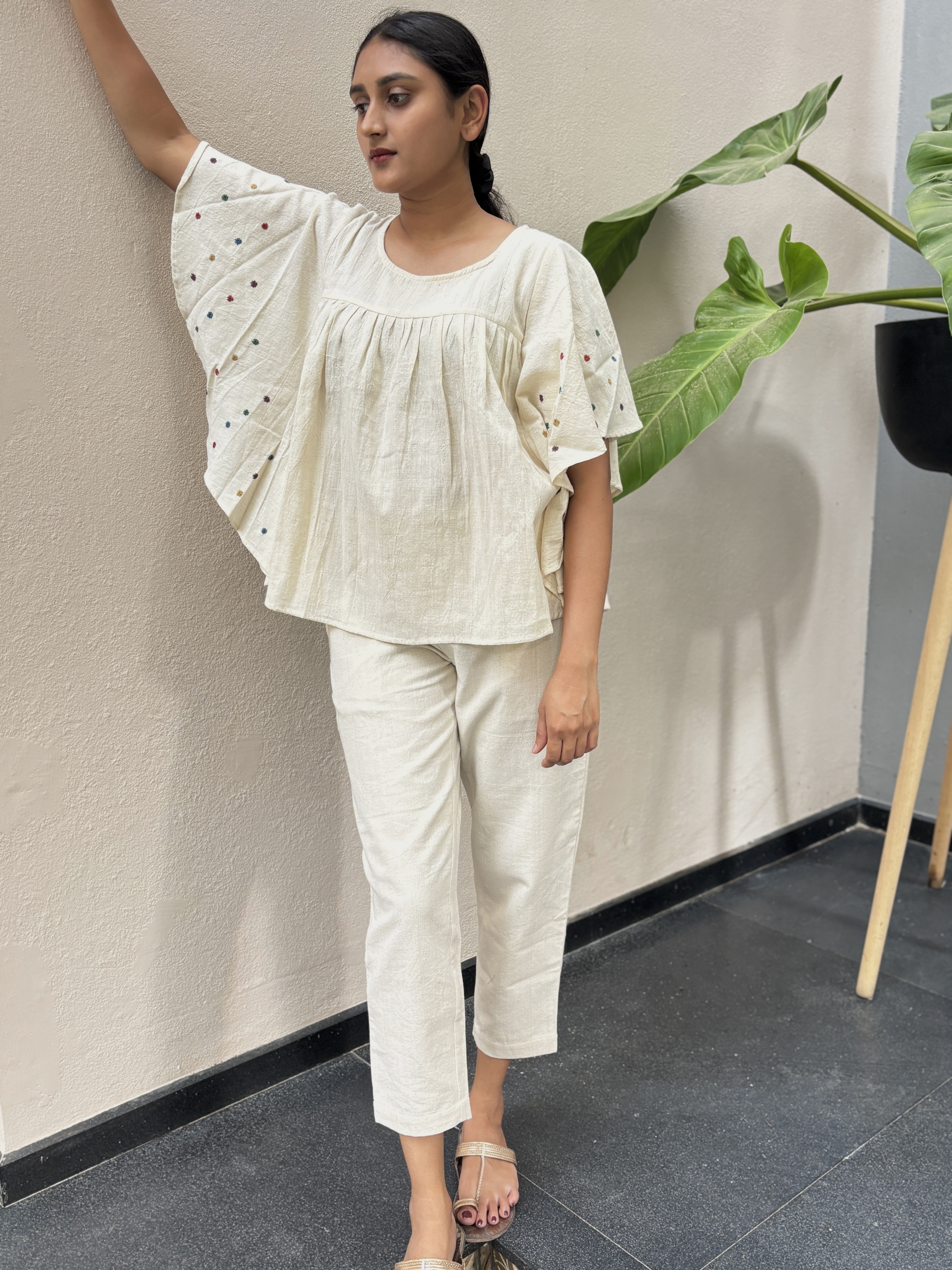 Kora Handspun & Handwoven Butterfly Top