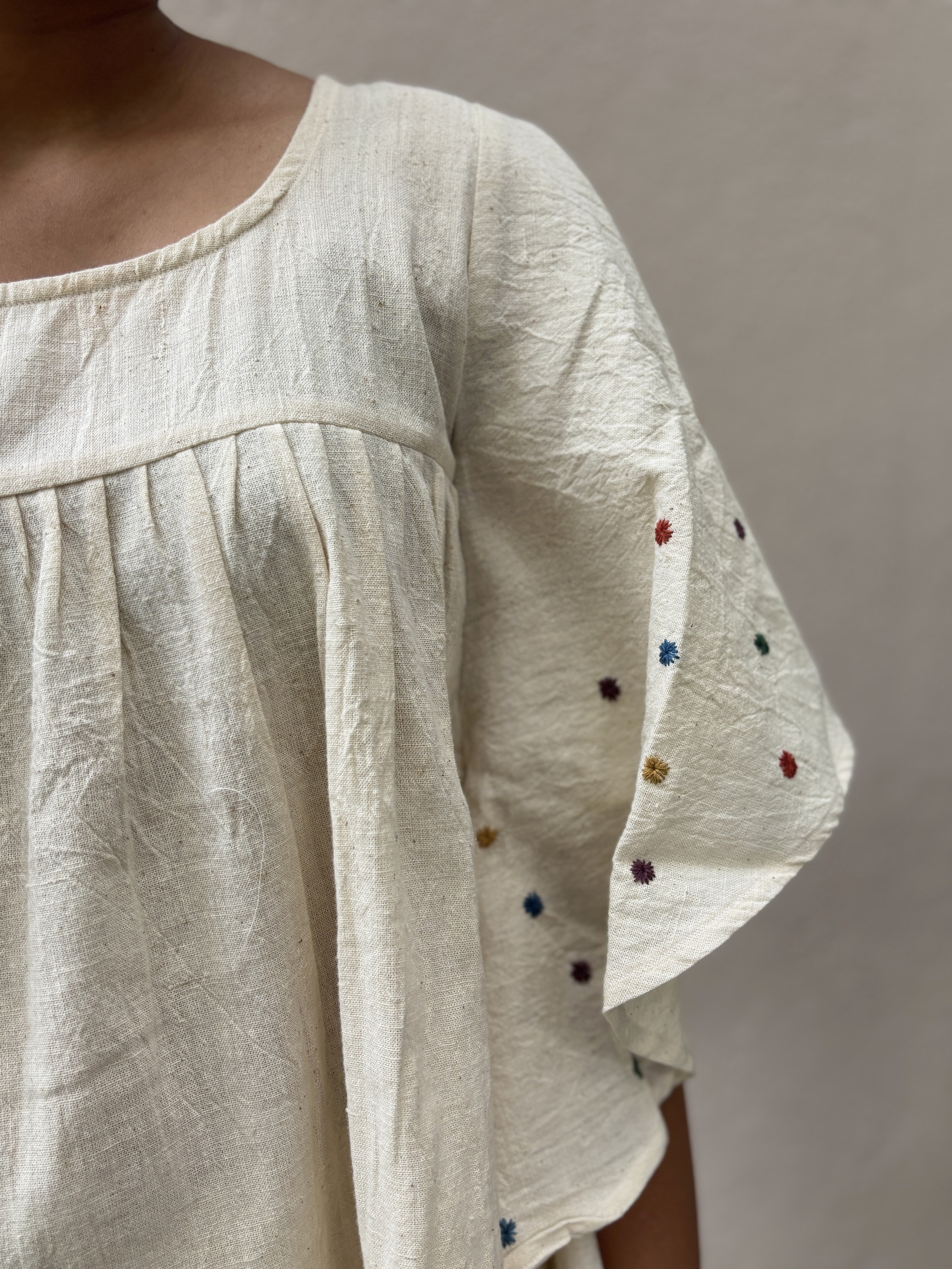 Kora Handspun & Handwoven Butterfly Top