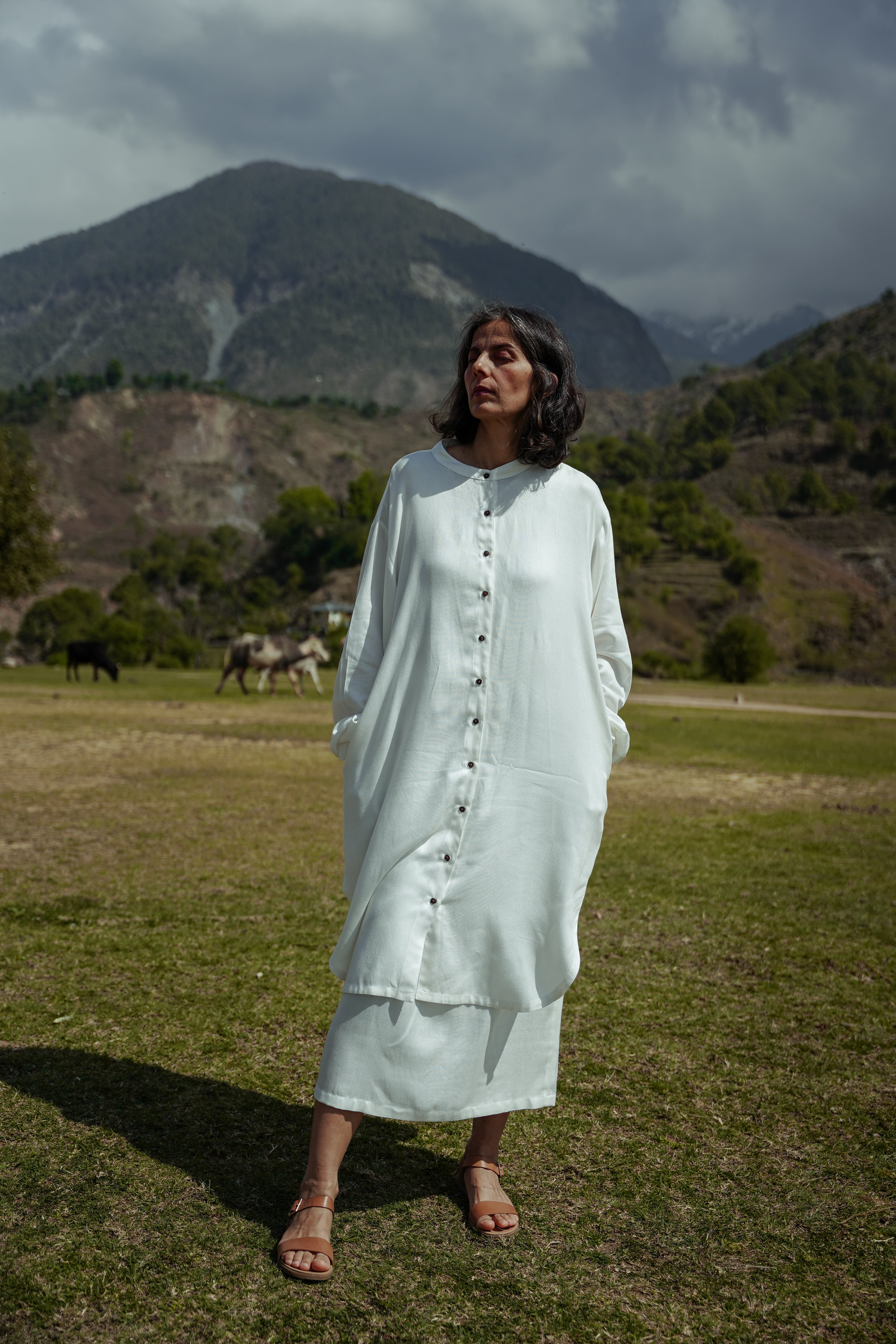 Lotus Silk Button Shirt