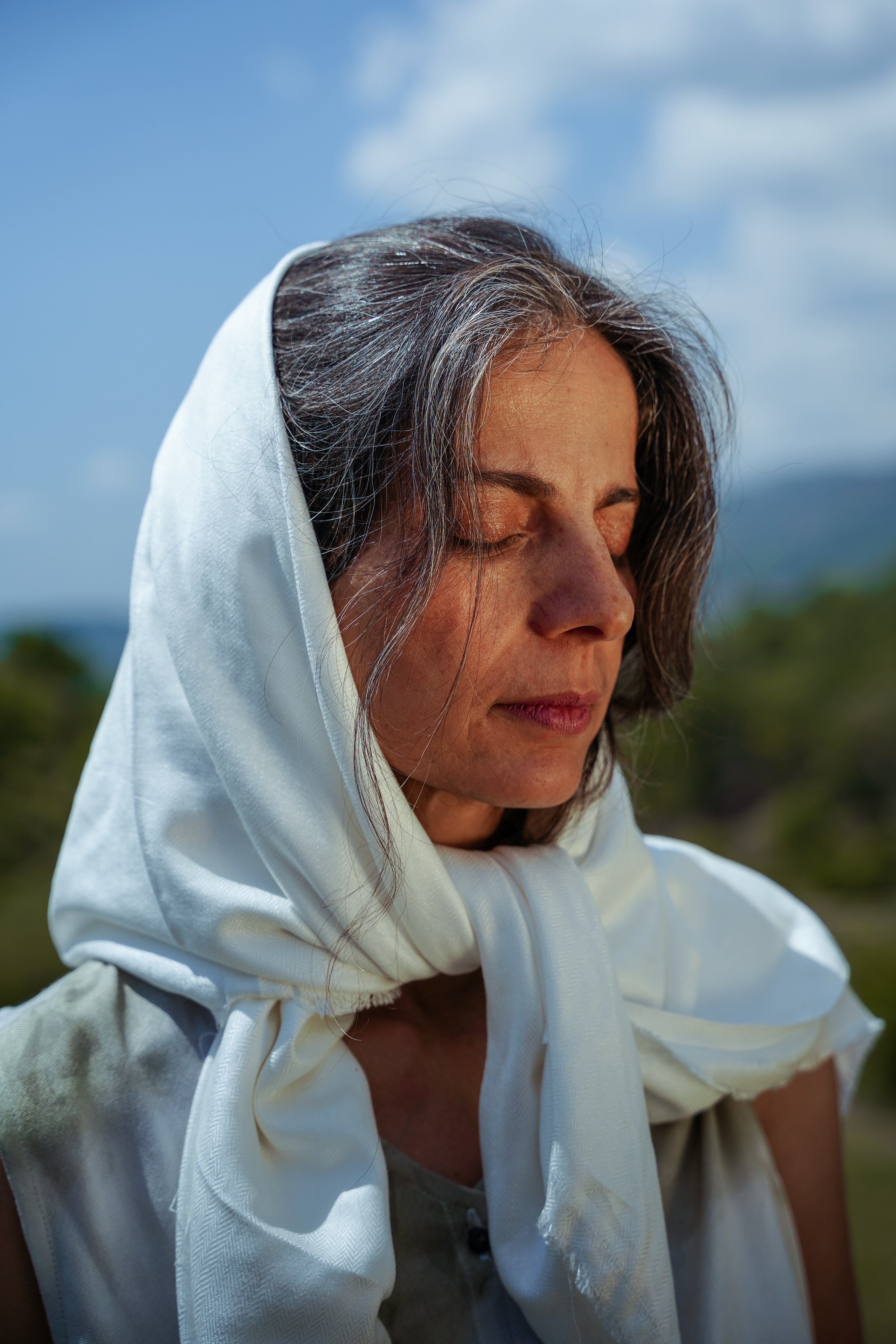 Lotus Silk Square Scarf