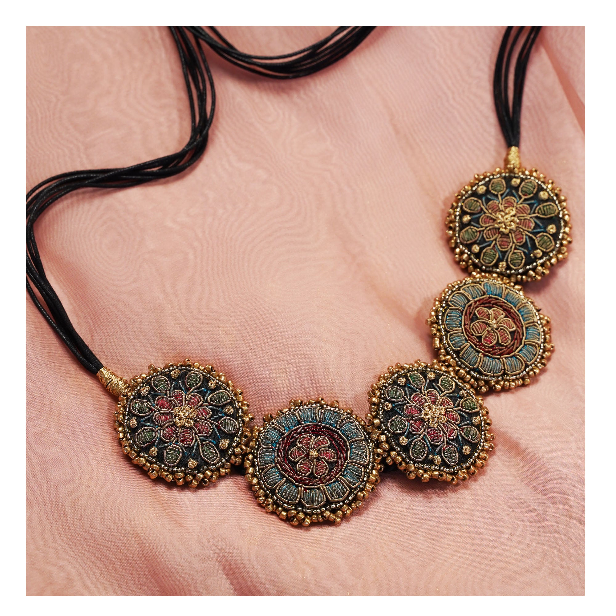 Meerabai - Handcrafted Kora Dabka Choker