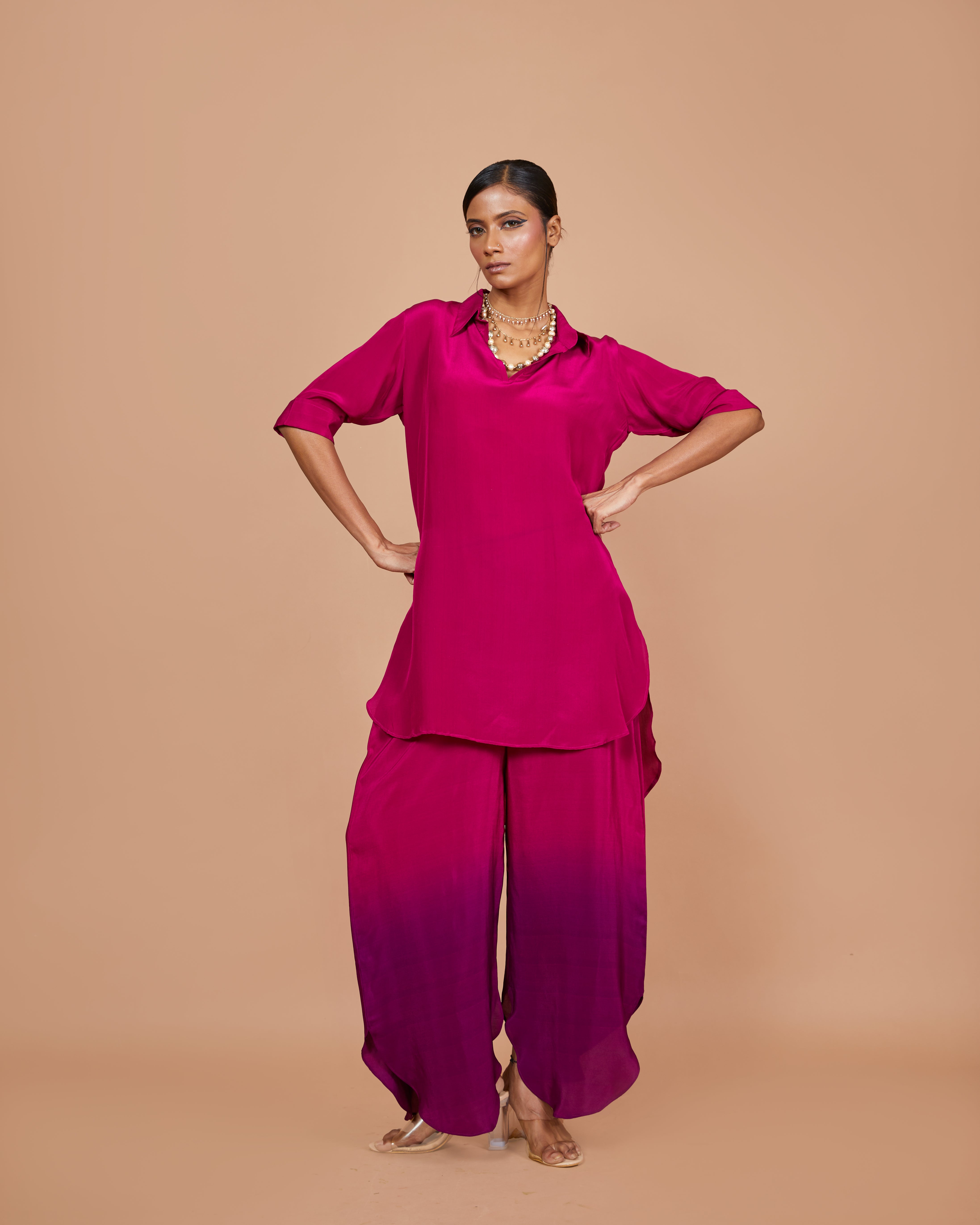 Sangria Crepe Co-Ord Set