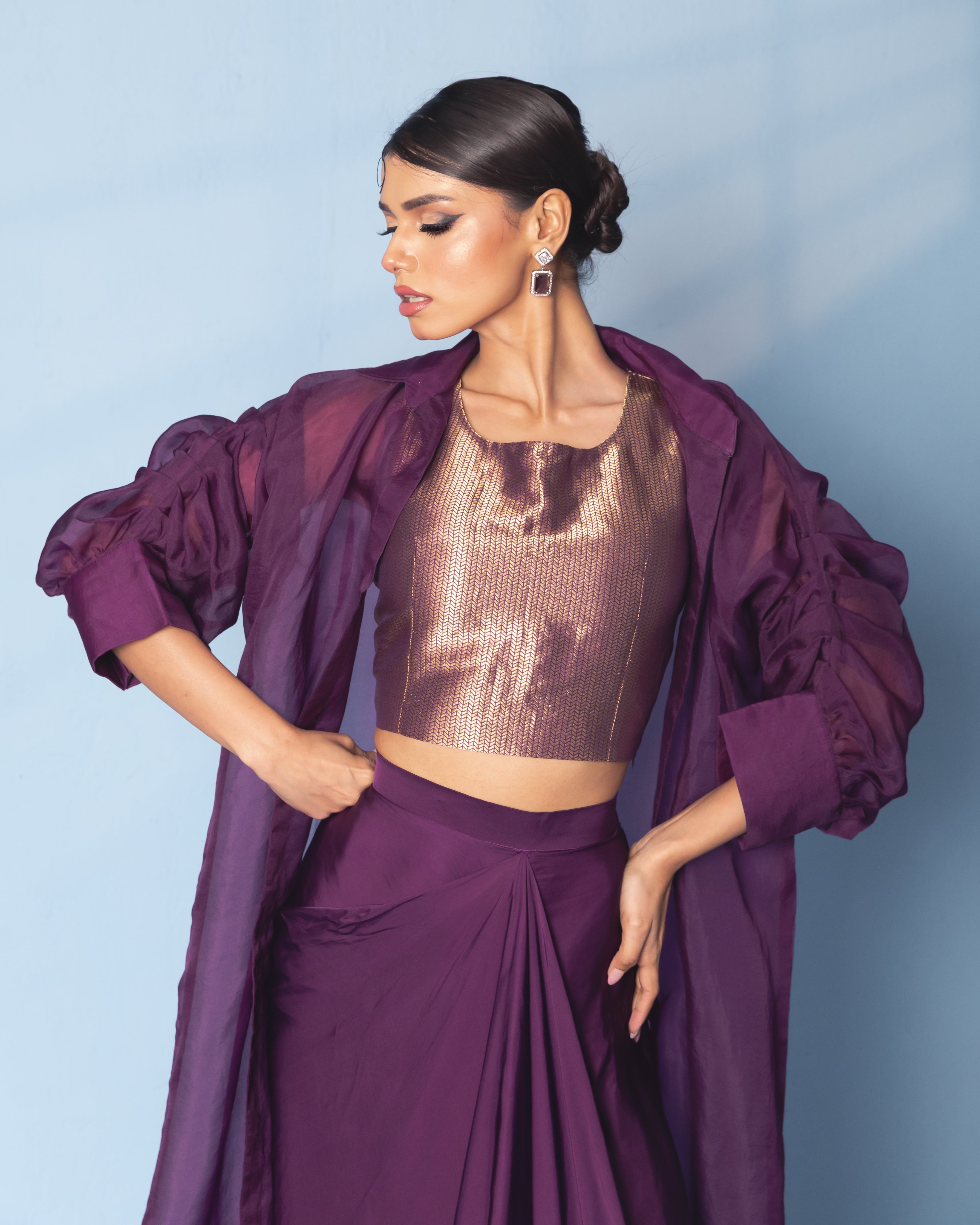 Brocade corset co-ord set