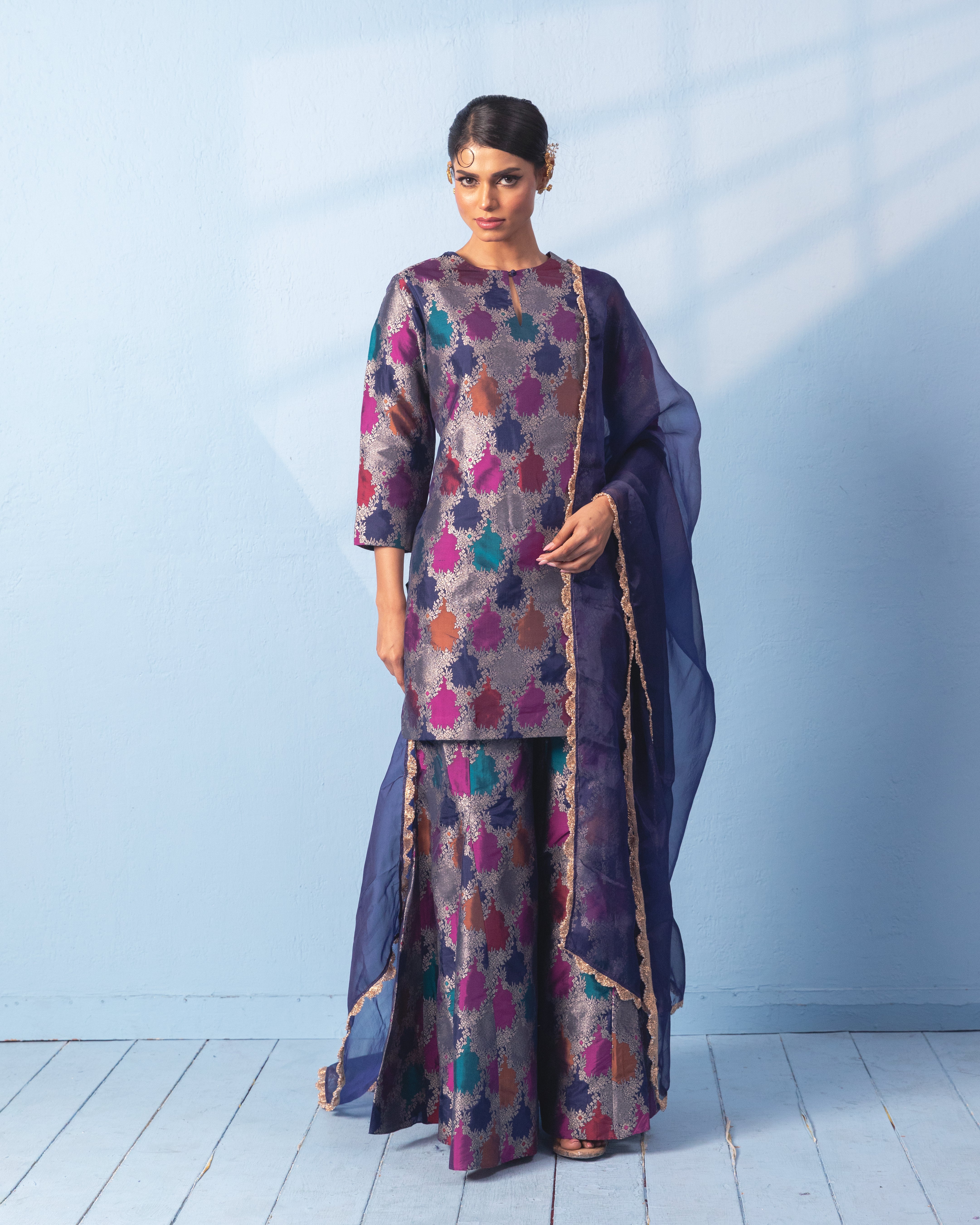 Benarasi silk sharara set