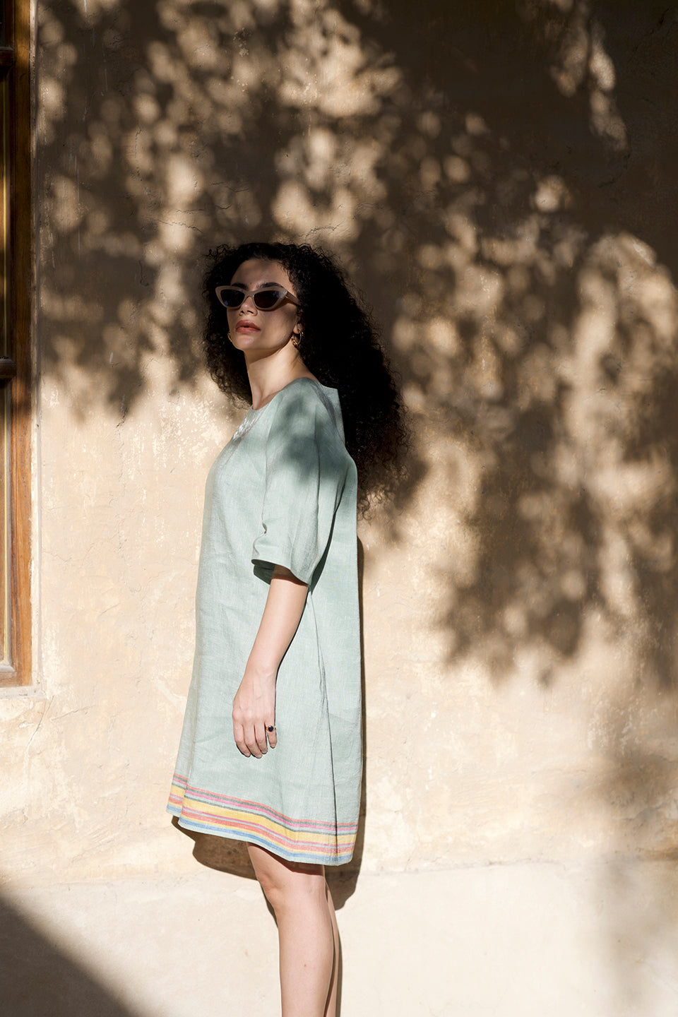 Rewa - Duck Handwoven Cotton Linen Dress