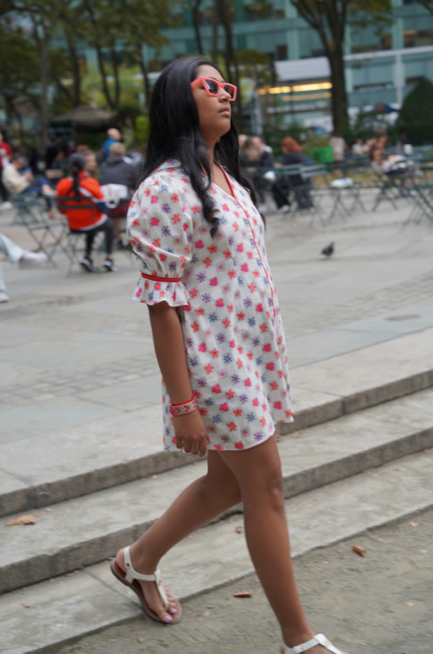 Helga - White Handwoven Cotton Short Dress