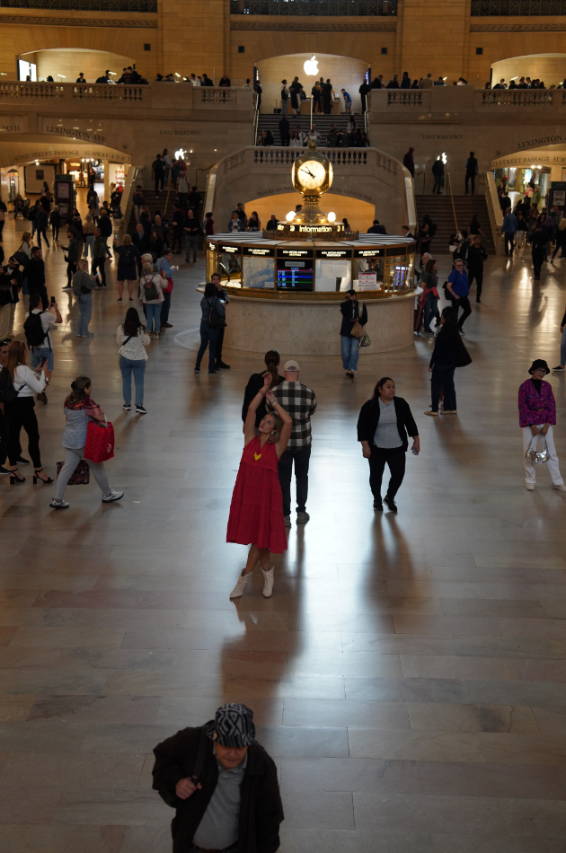 Isla - Persimmon Cotton Mid-Calf Length Dress