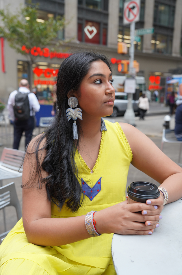 Isla - Lime Cotton Mid-Calf Length Dress