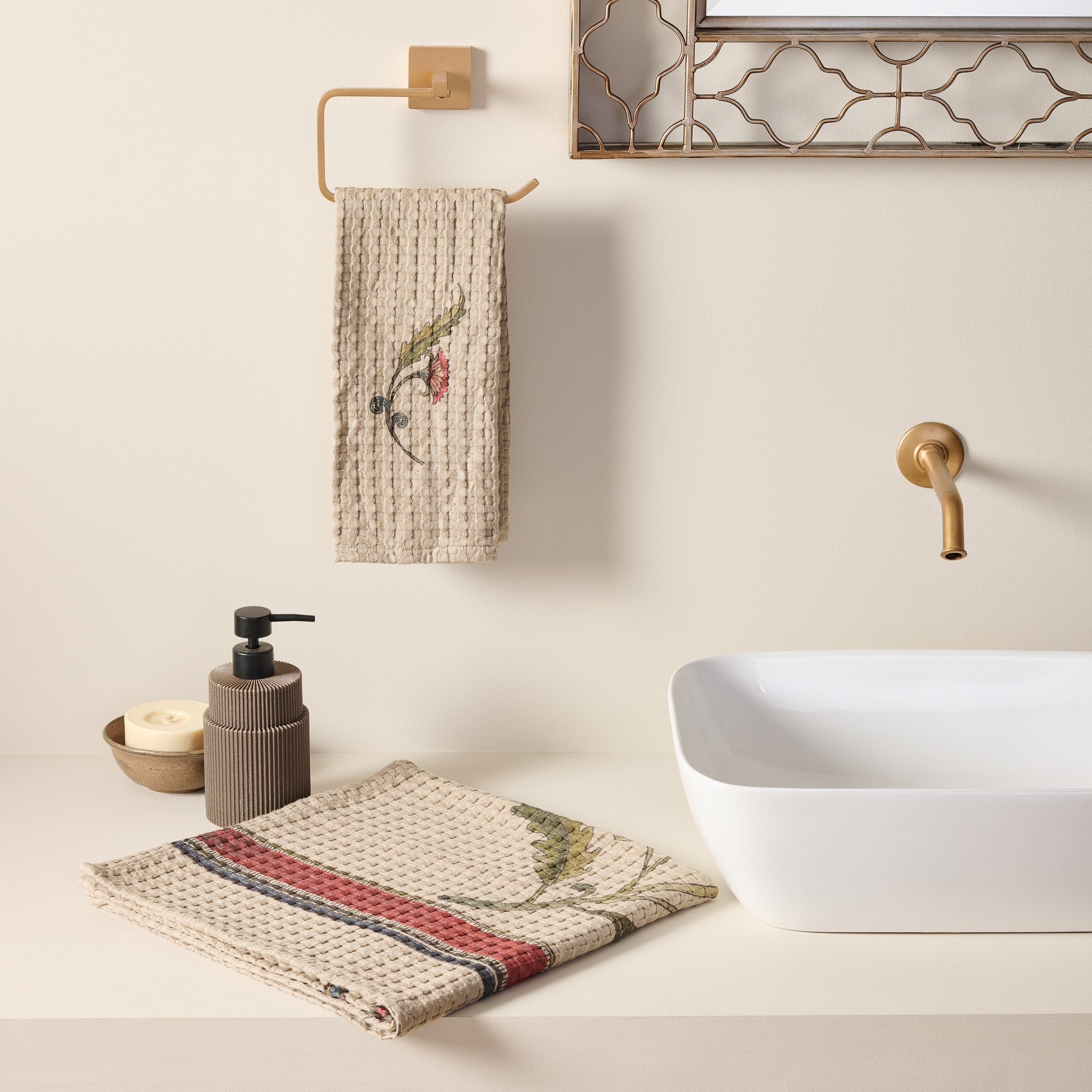 Kalika Cotton Bamboo Waffle Bath Set
