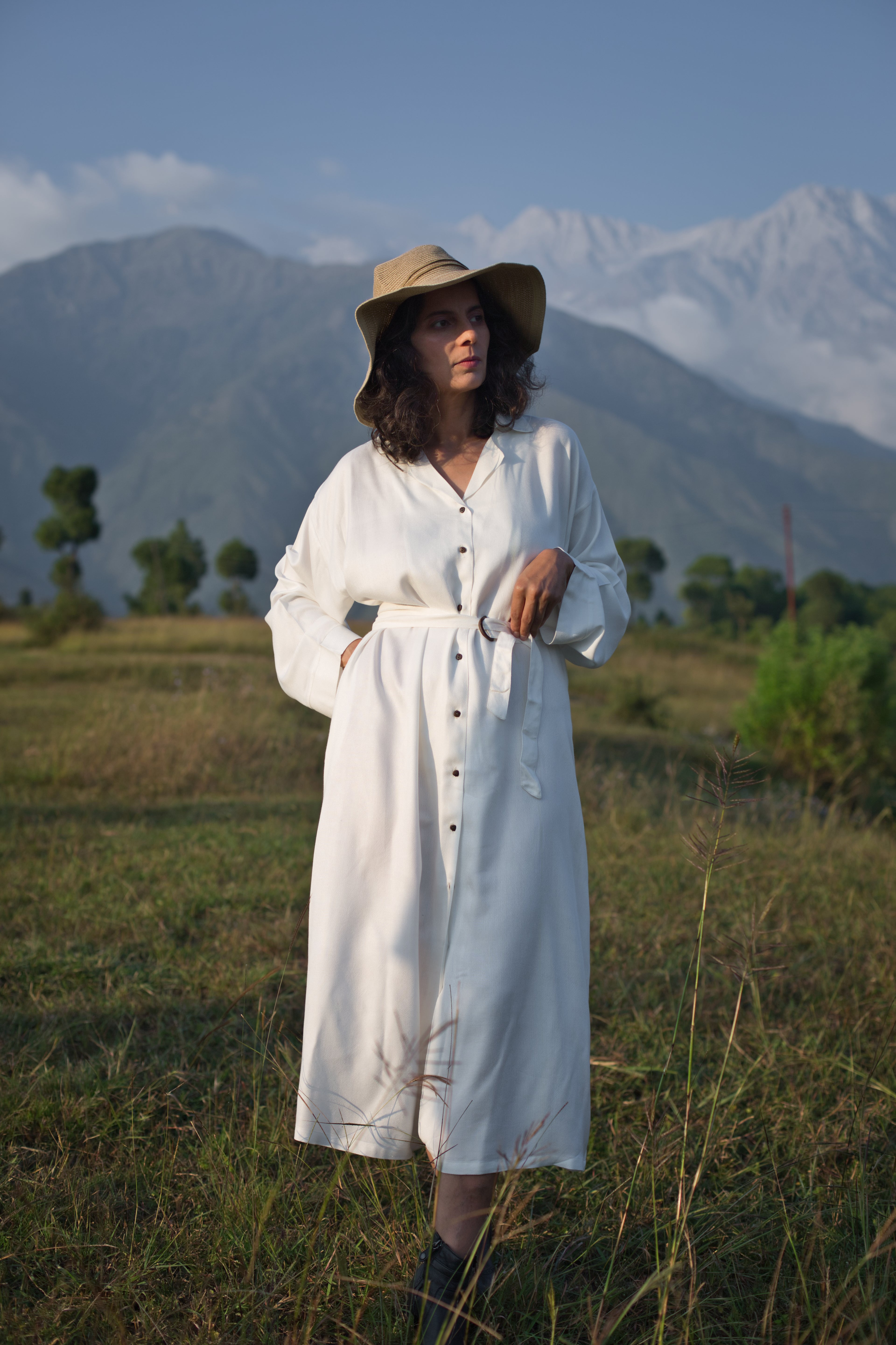 Lotus Silk Relaxed Dress