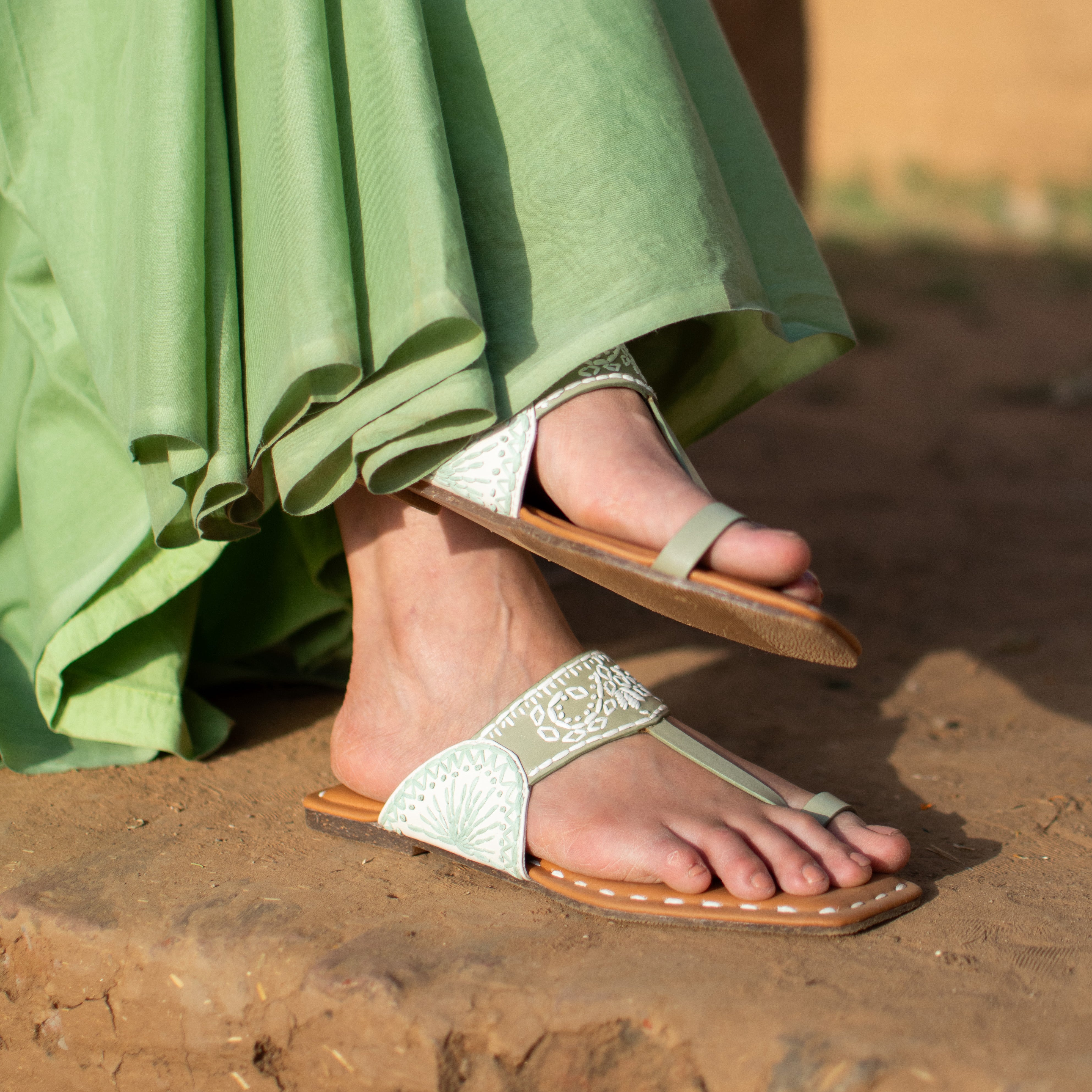 Sage Green Mandana Flats