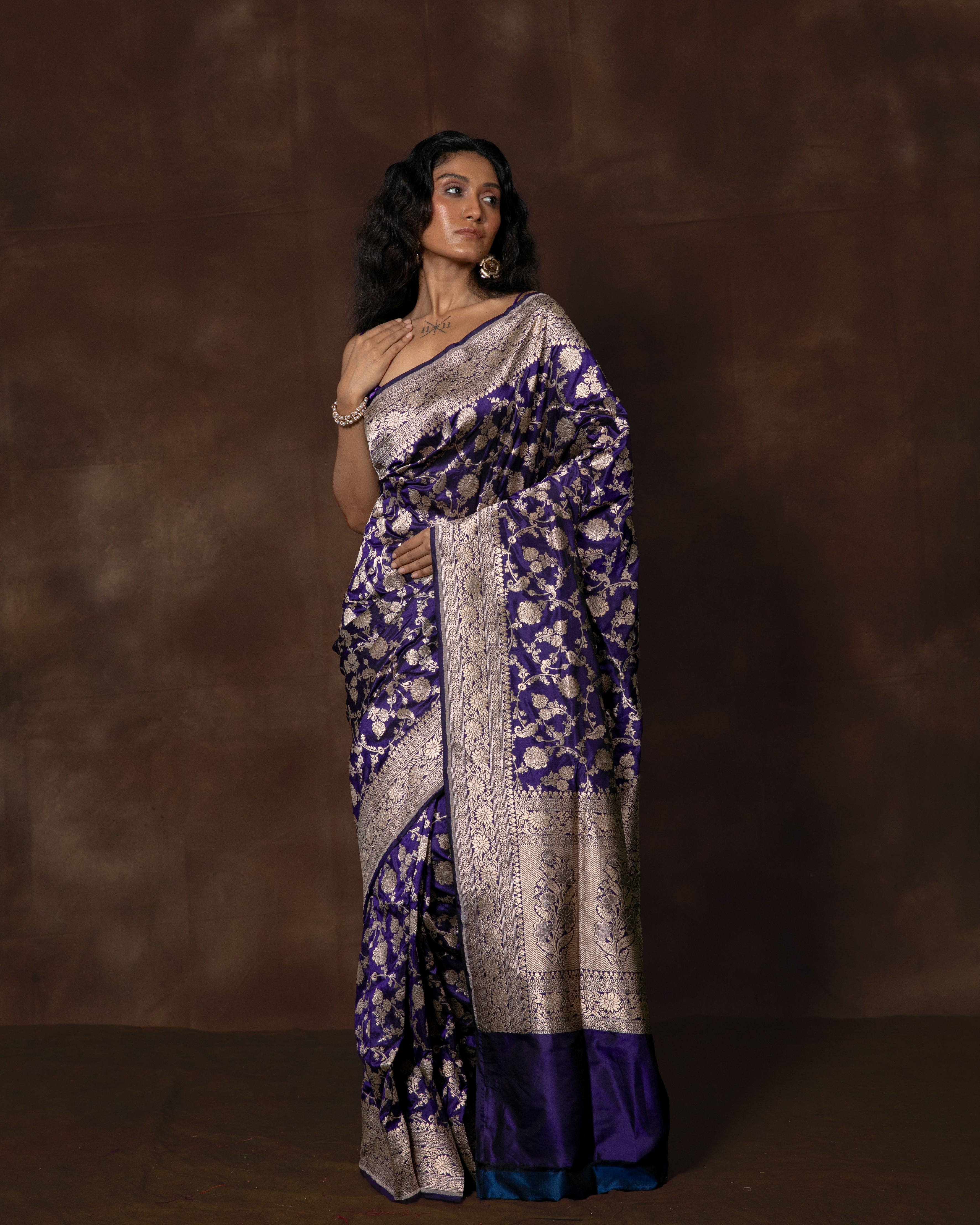 Blue Handwoven Banarasi Silk Saree