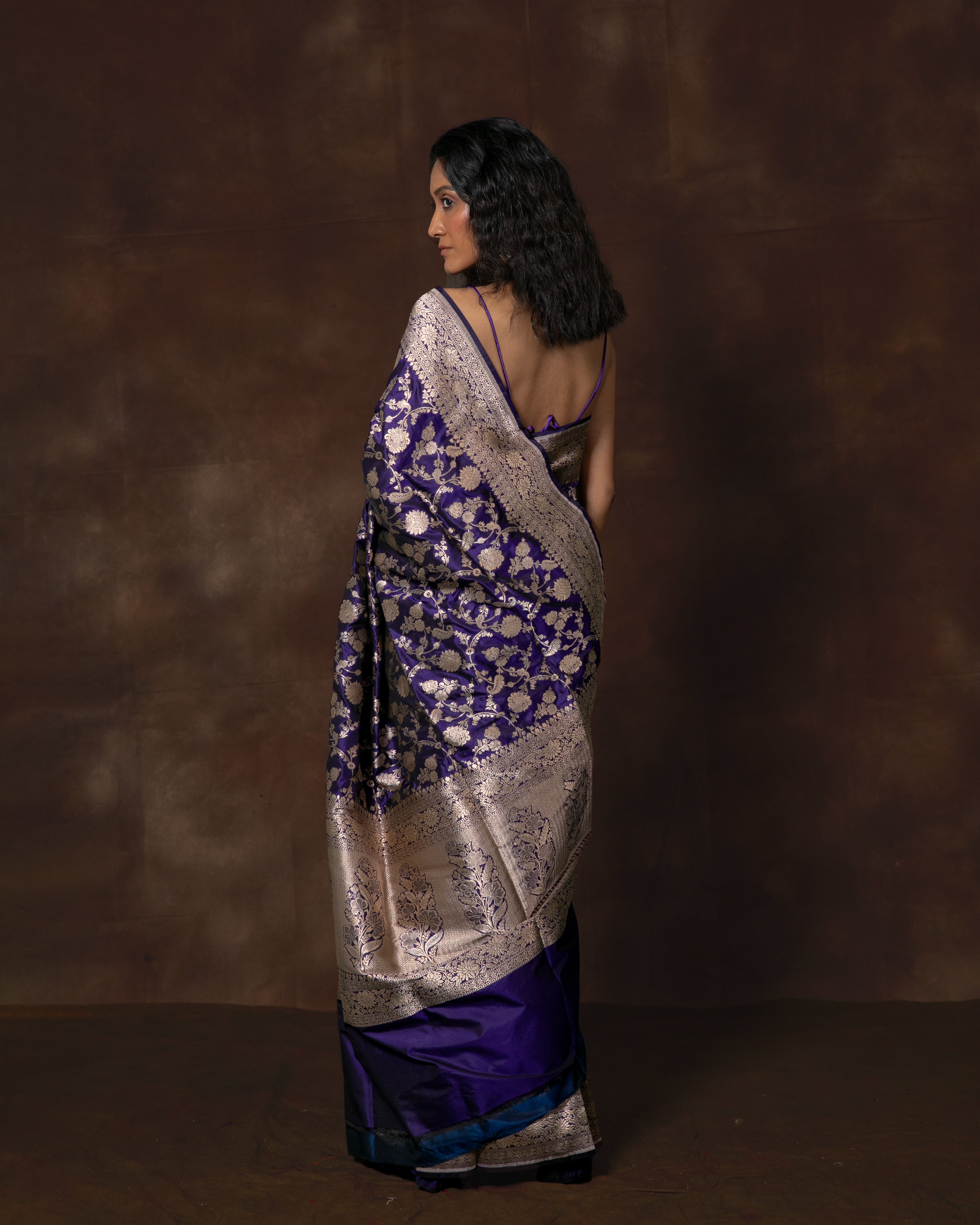 Blue Handwoven Banarasi Silk Saree