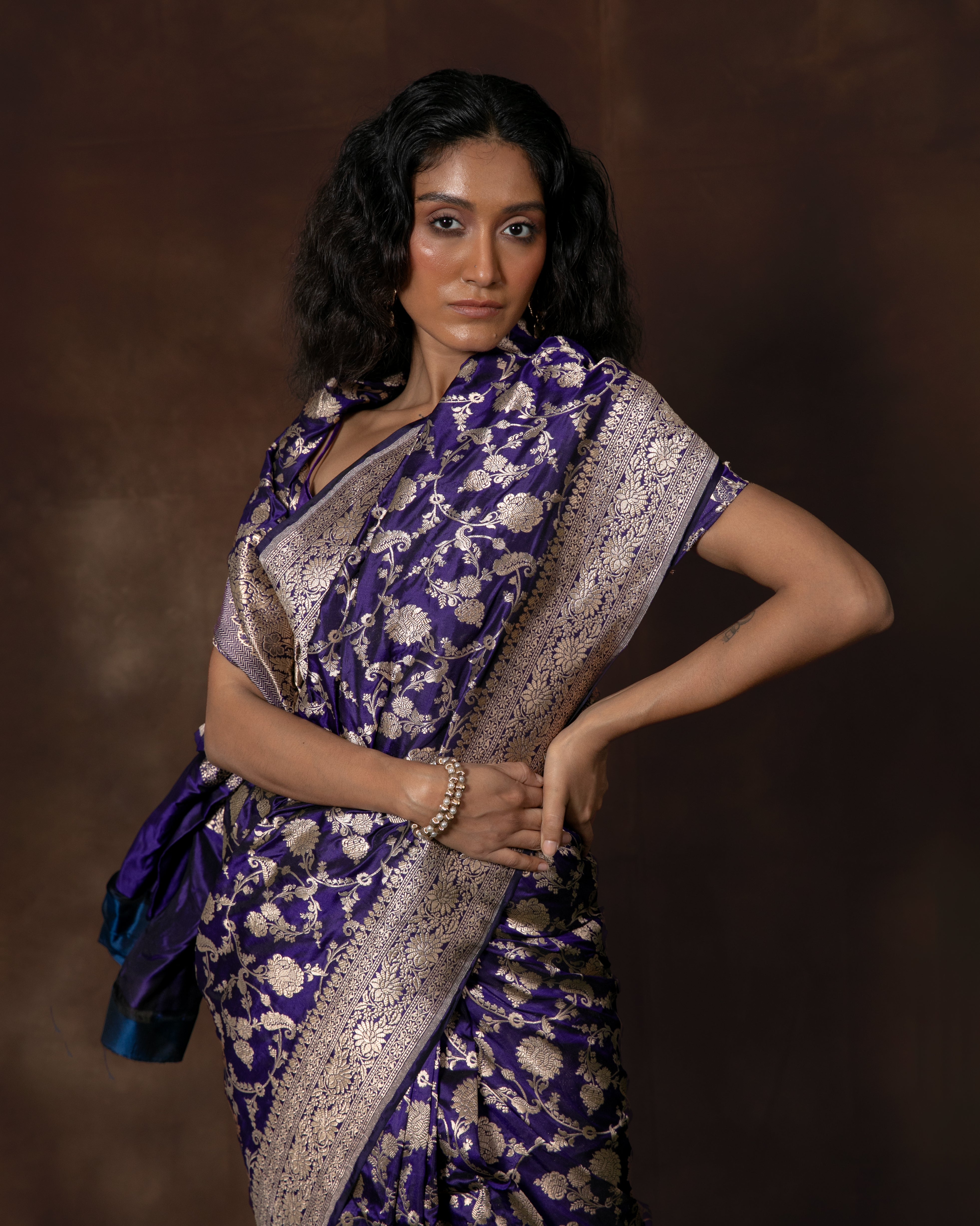 Blue Handwoven Banarasi Silk Saree