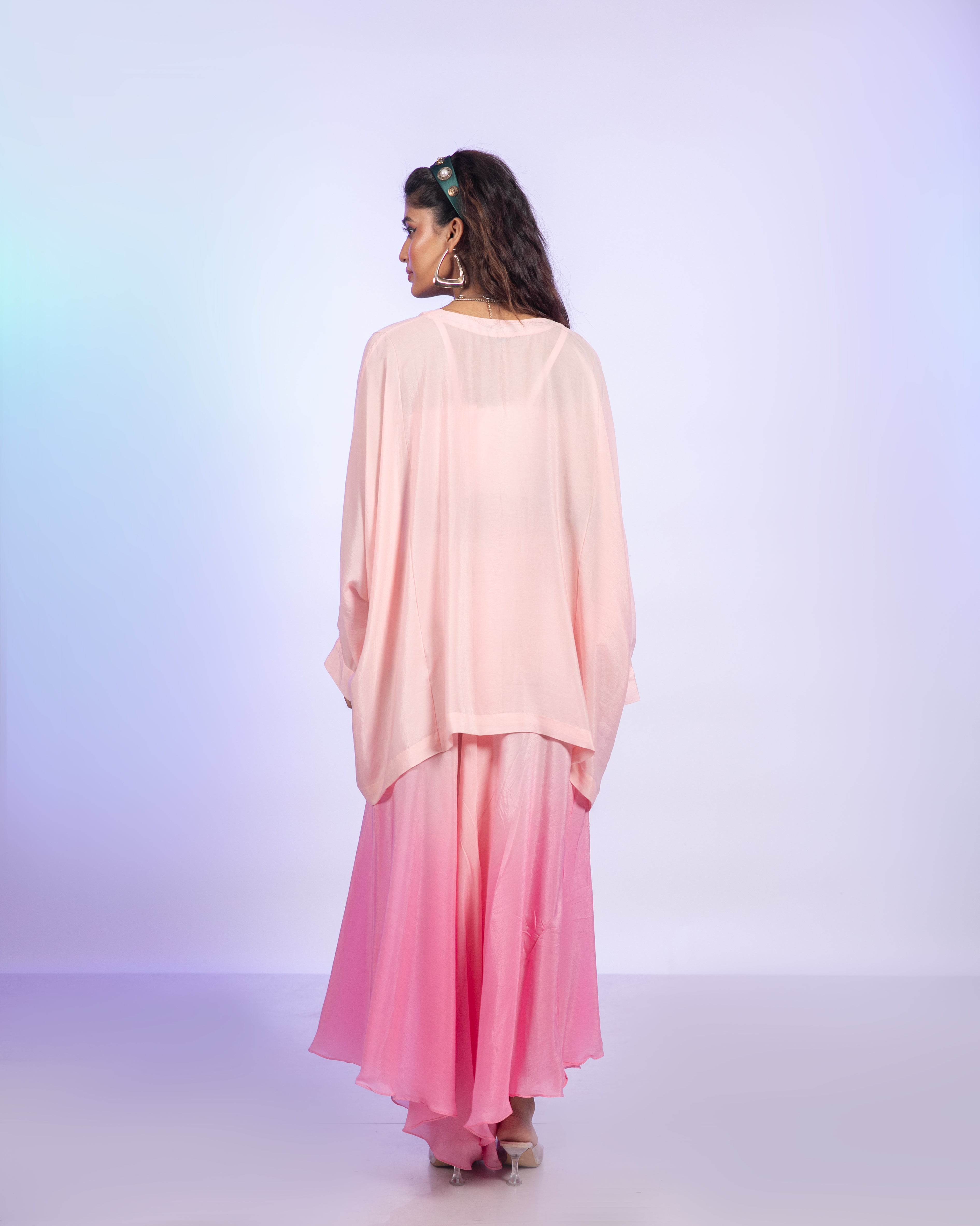 Ombre Pink Crepe Co-Ord Set