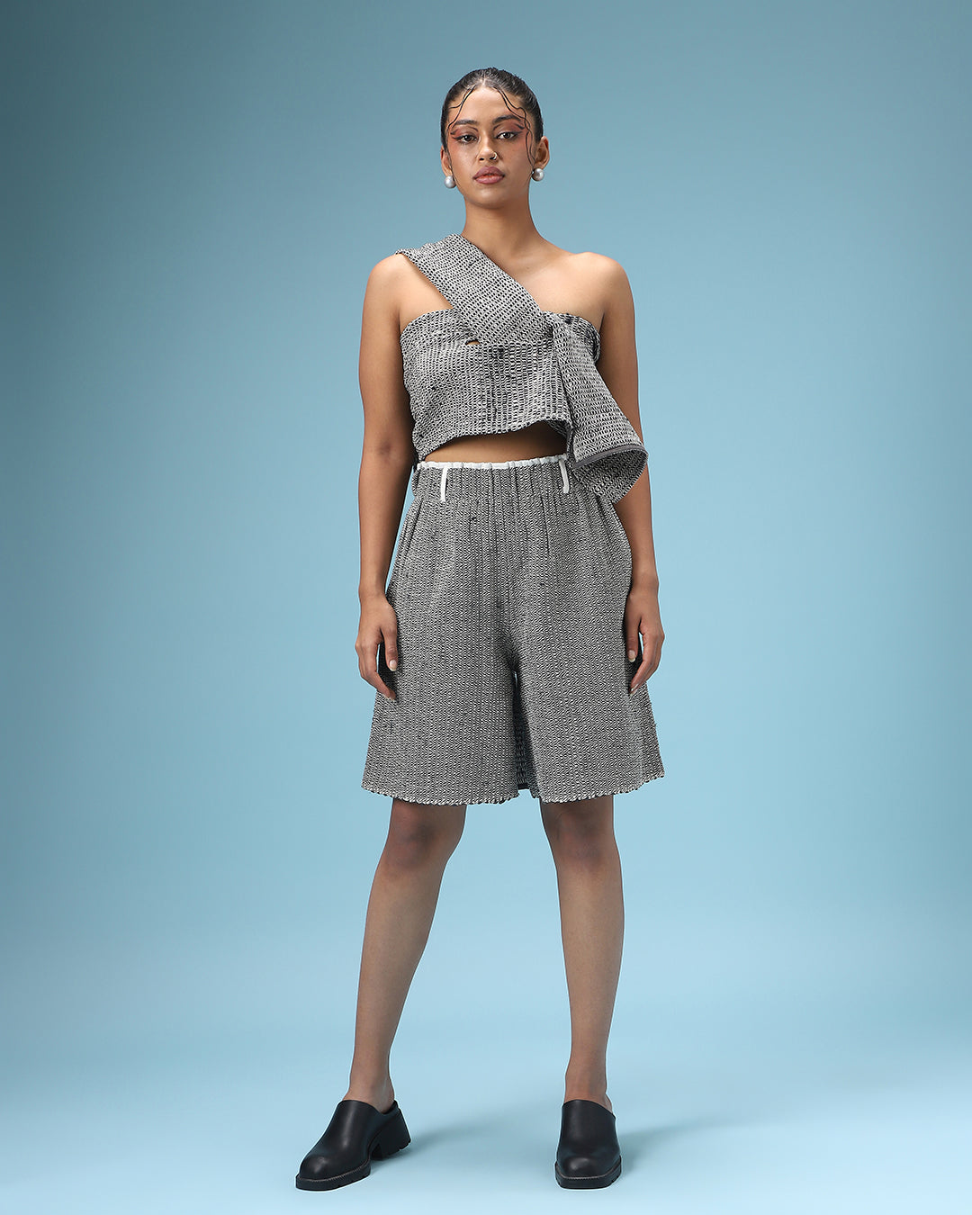 Interwoven Grey Scarf