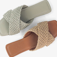 Jute slides- Sage green