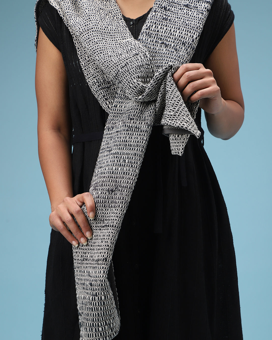 Interwoven Grey Scarf