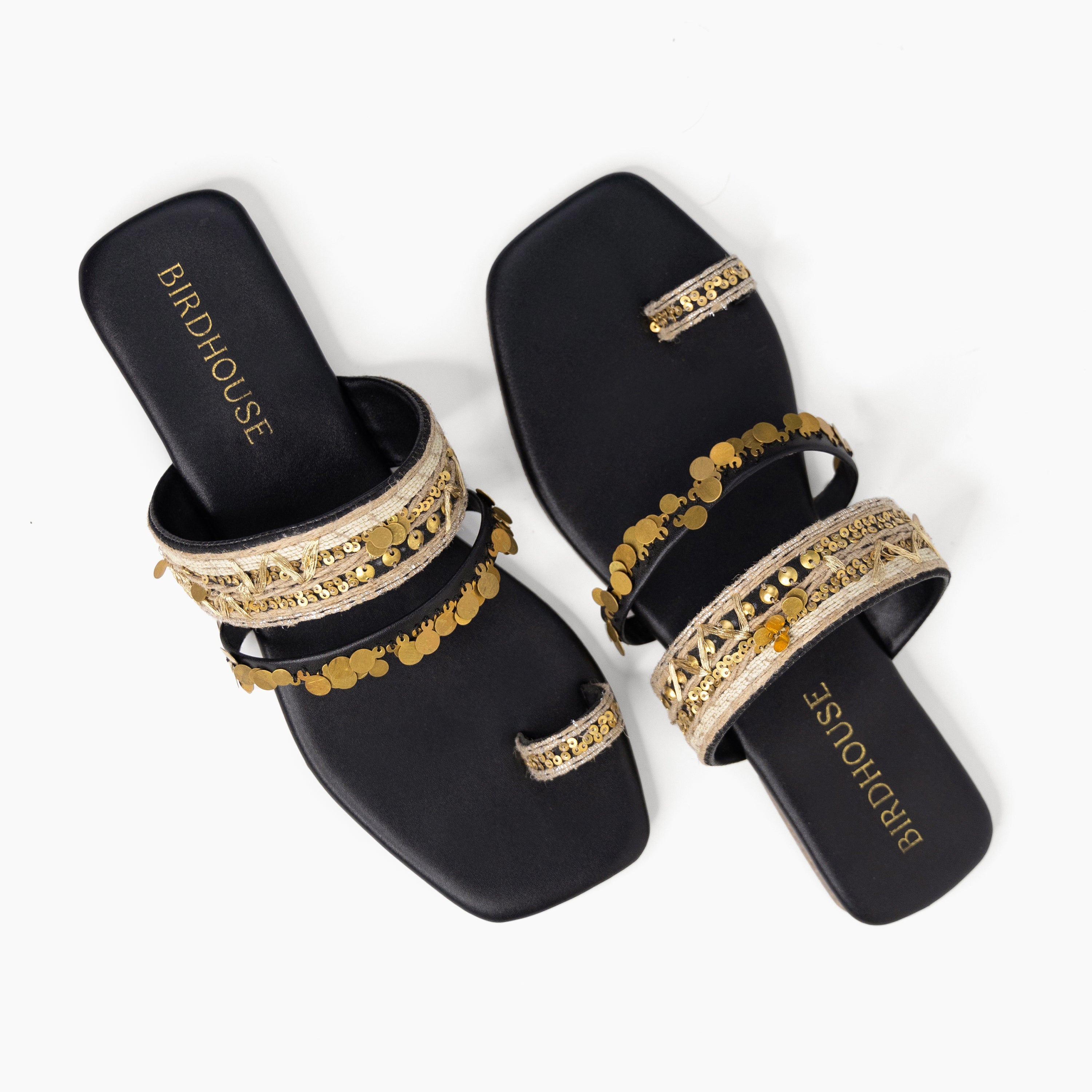 Midnight Black Mayuri Flats
