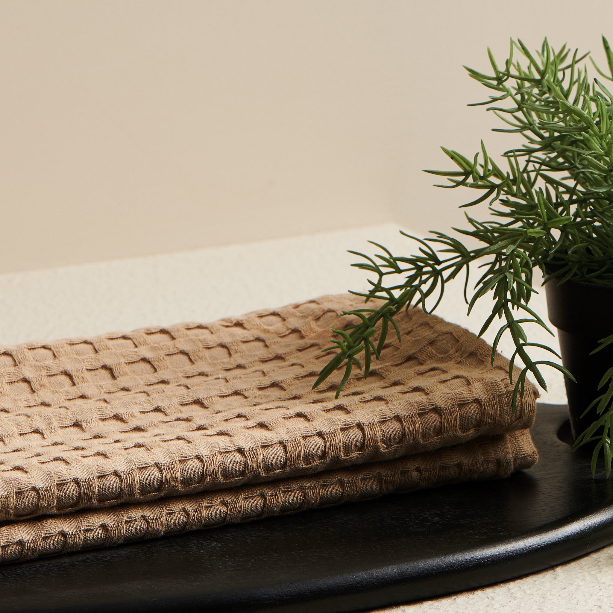Pebble Cotton Waffle Towel