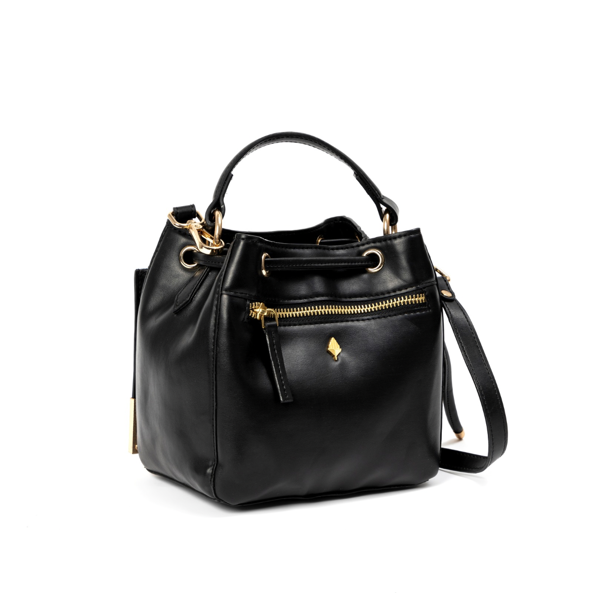 Nora Vegan Leather Sling Bag - Black