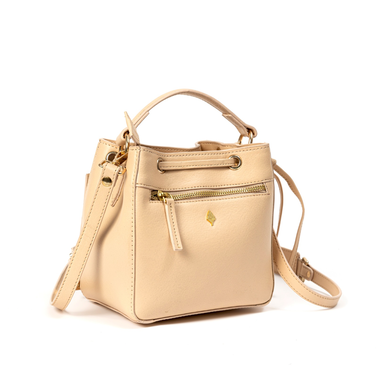 Nora Vegan Leather Sling Bag - Almond