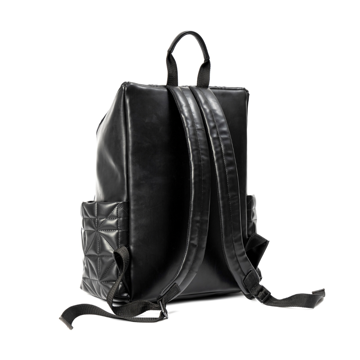 Black Noir Vegan Leather Bagpack
