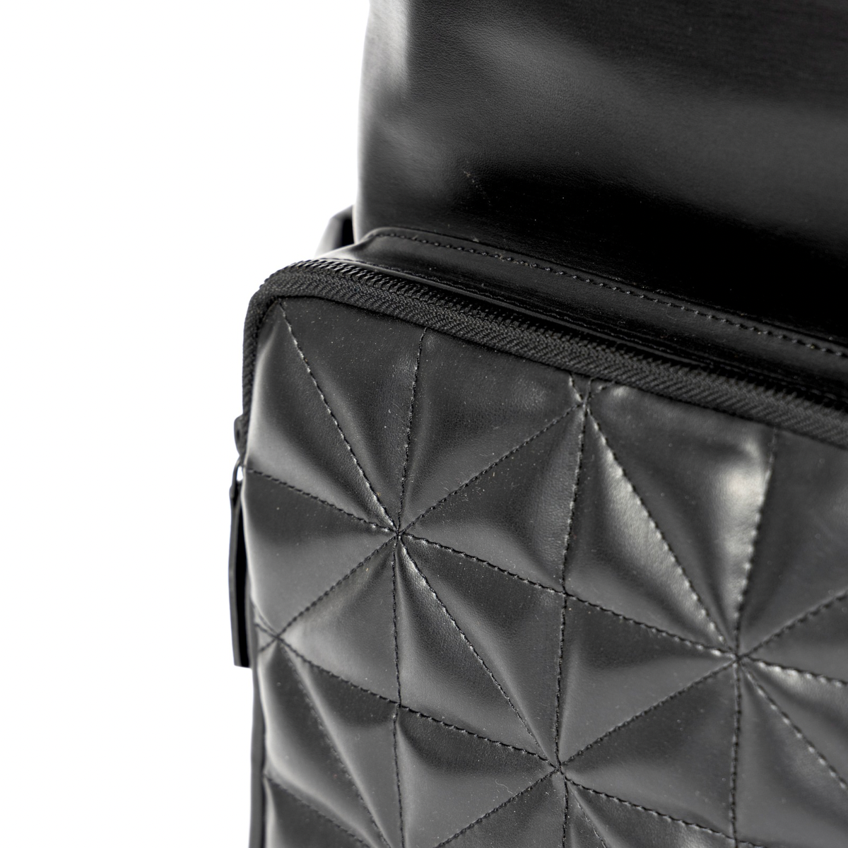 Black Noir Vegan Leather Bagpack