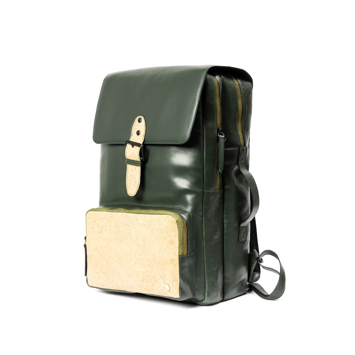 Arden Vegan Leather Bagpack - Green